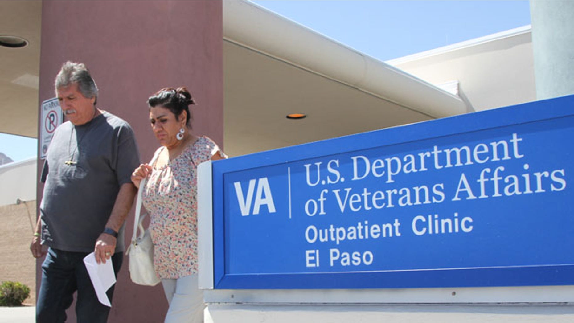 June 9, 2014: David and Marianne Trujillo exit the Vetaran Affairs facility in El Paso, Texas.