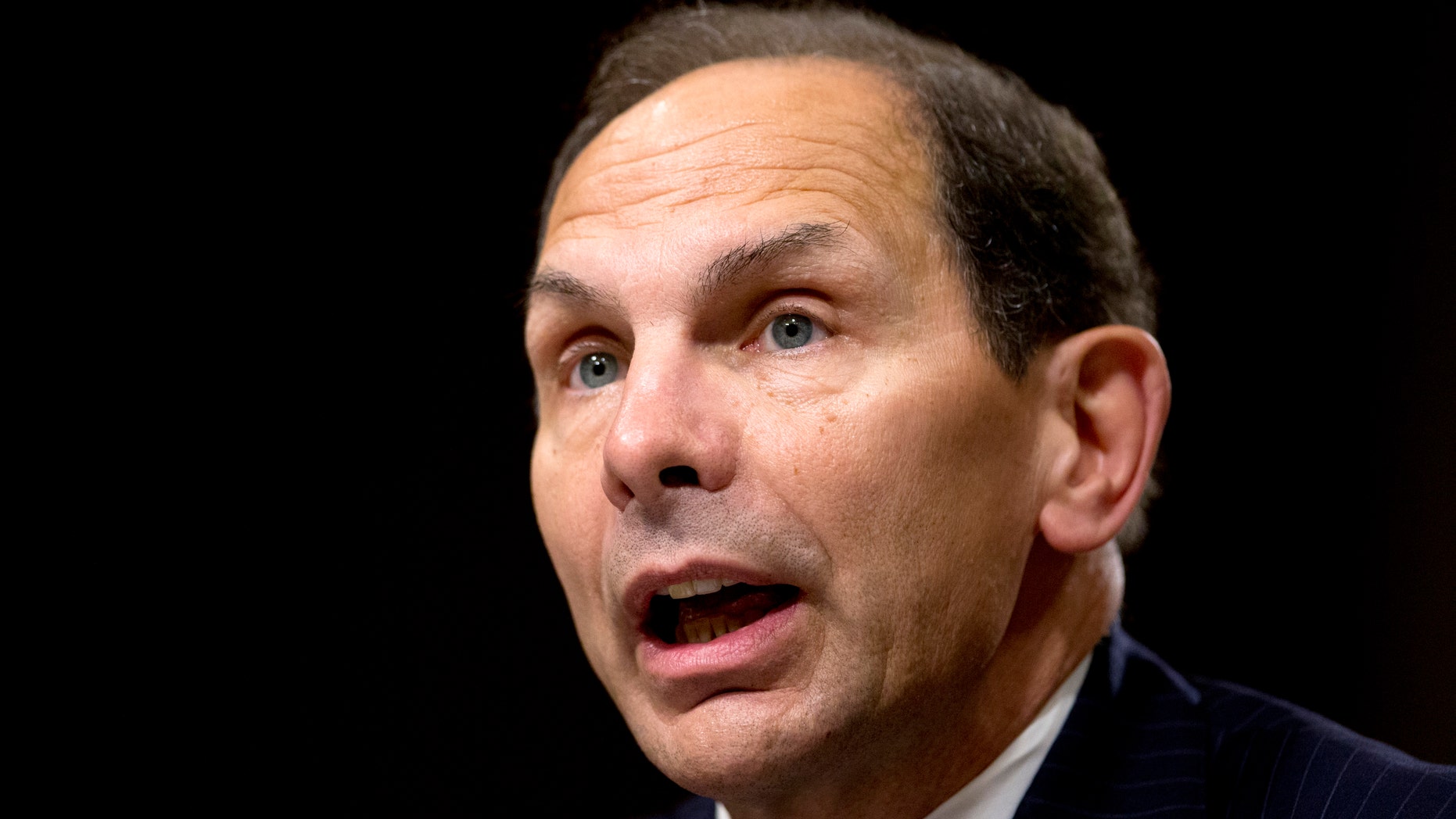 July 22, 2014: Then-Veterans Affairs Secretary nominee Robert McDonald testifying on Capitol Hill in Washington.