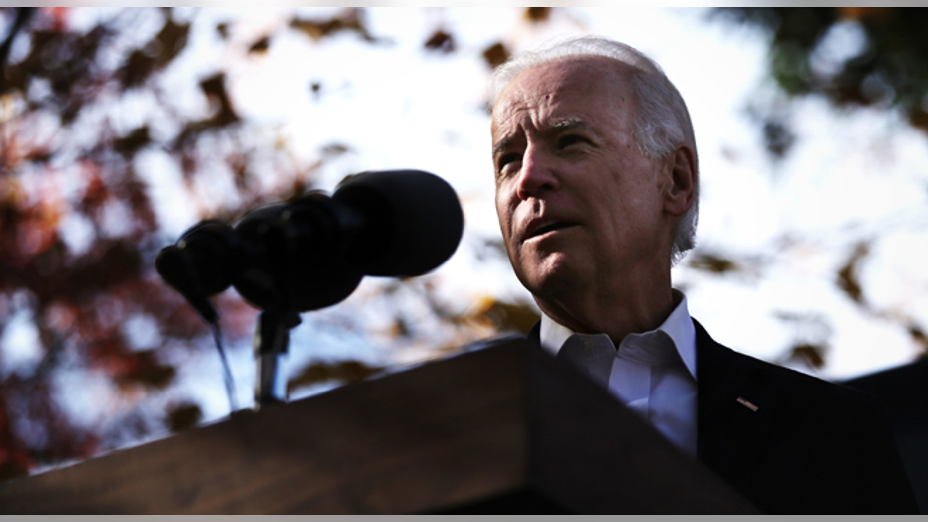 ANNANDALE, VA - NOVEMBER 04: U.S. Vice President Joseph Biden speaks during a campaign rally for Democratic gubernatorial candidate for Virginia Terry McAuliffe November 4, 2013 in Annandale, Virginia. Biden joined McAuliffe to push for votes on the last day before the election on Tuesday. (Photo by Alex Wong/Getty Images)