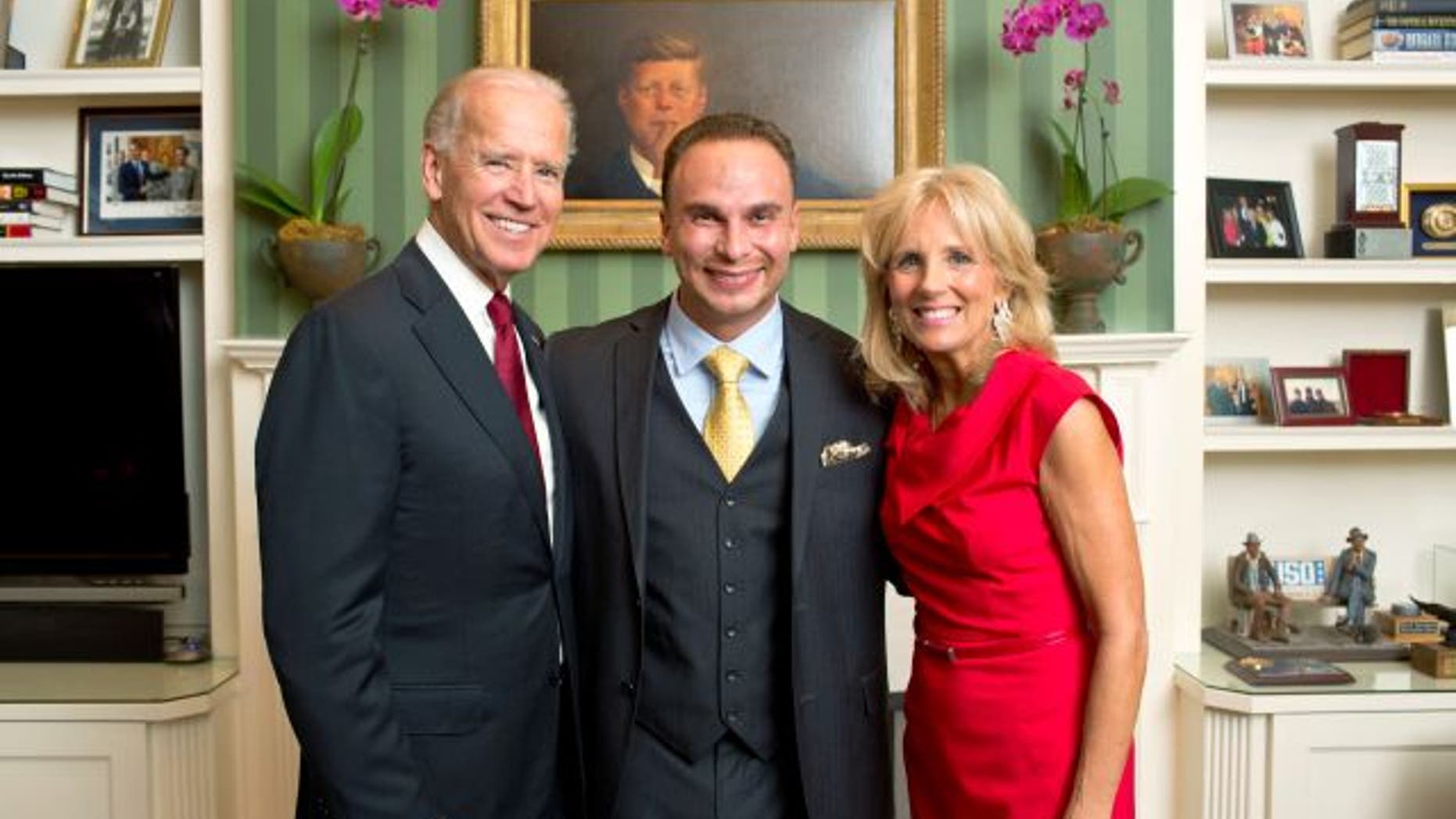 Fox News Latino Director, Francisco Cortes and Vice President Biden and wife Dr. Biden