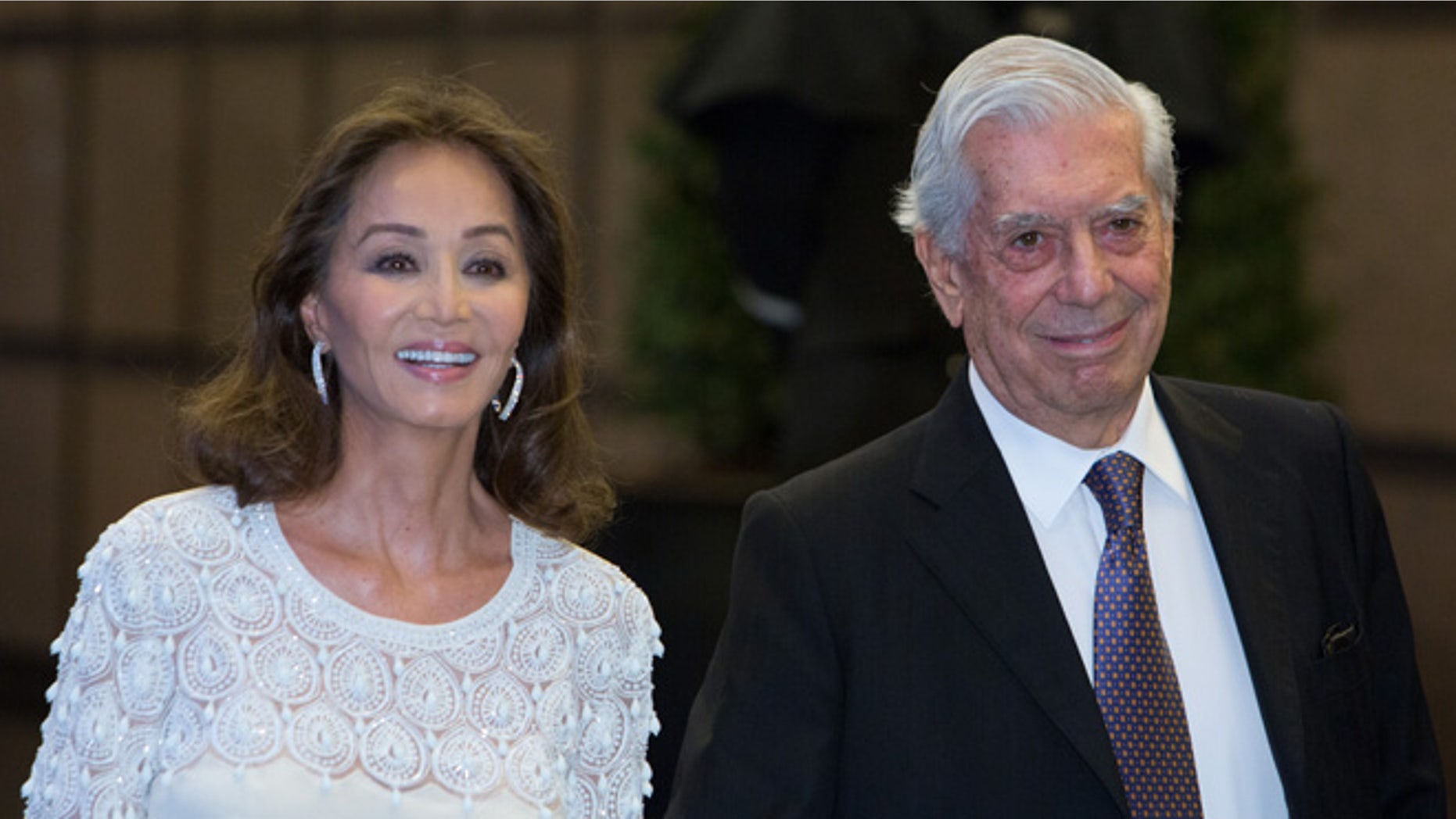 Isabel Preysler and Mario Vargas Llosa on March 28, 2016 in Madrid, Spain.