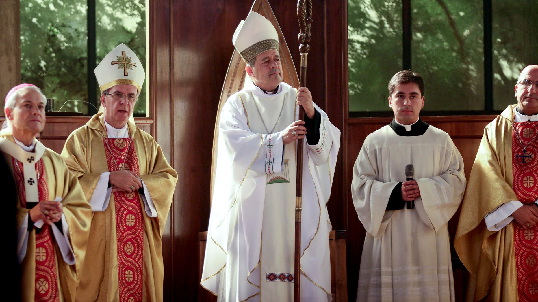 Rev. Juan Barros in his ordination ceremony as bishop in Osorno, Chile, on March 21, 2015.