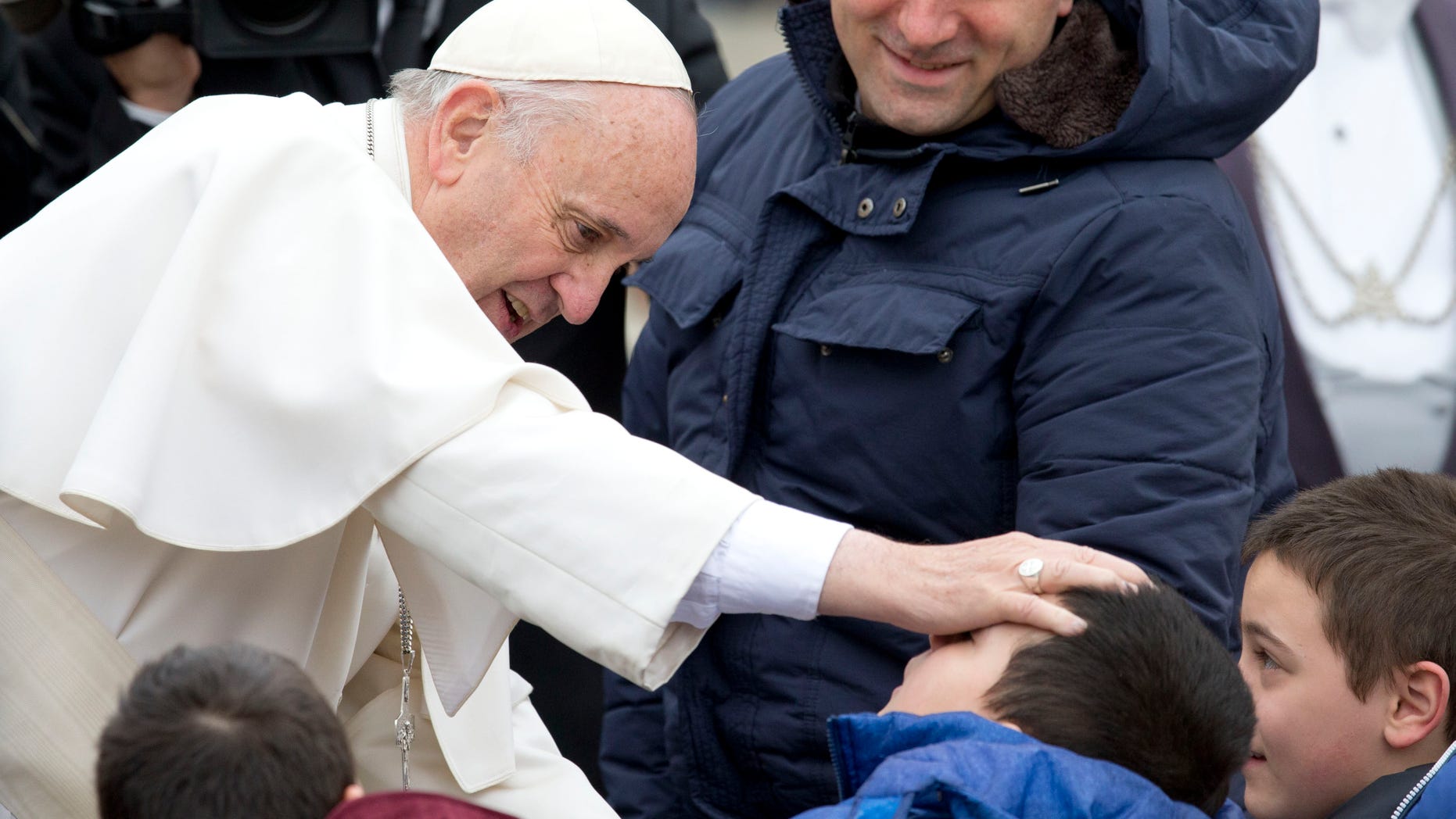Pope Francis during his weekly general audience, in St. Peter's Square, at the Vatican, Wednesday, Oct. 21, 2015.