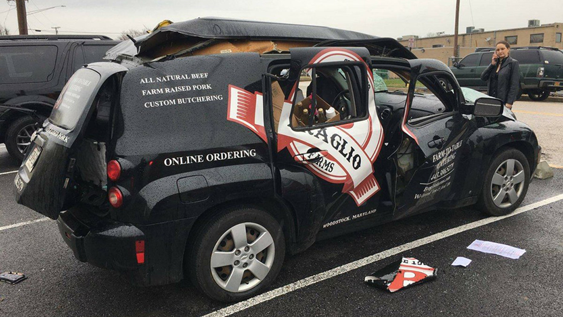 A car blew up in Maryland on Thursday after the driver sprayed deodorant before lighting a cigarette, police said.