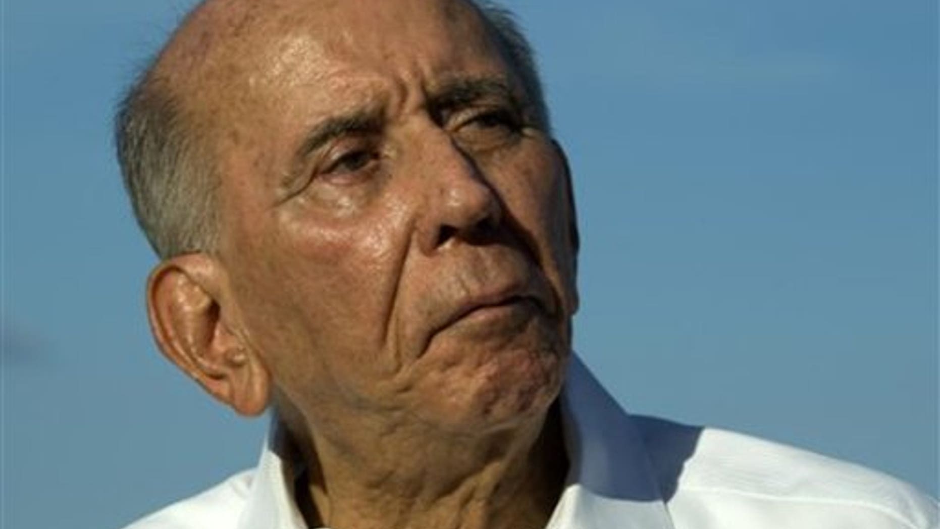 In this undated photo released by Carlos Andres Perez's family, Venezuela's former President Carlos Andres Perez looks on at his home in Miami. Perez died on Saturday, Dec. 25, 2010, in Miami of a heart attack, his daughter Maria Francia Perez said.