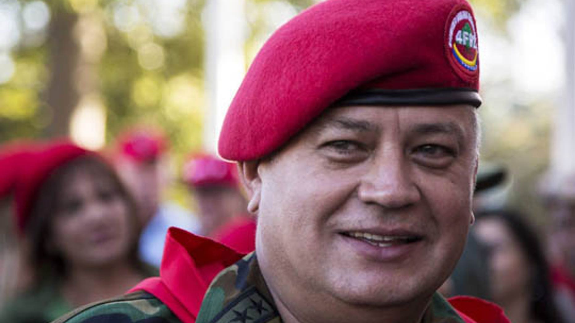 This undated photo shows Diosdado Cabello, president of Venezuela’s National Assembly and a leading target of U.S. investigations into alleged drug trafficking and money laundering by senior officials in the South American nation. (Reuters)