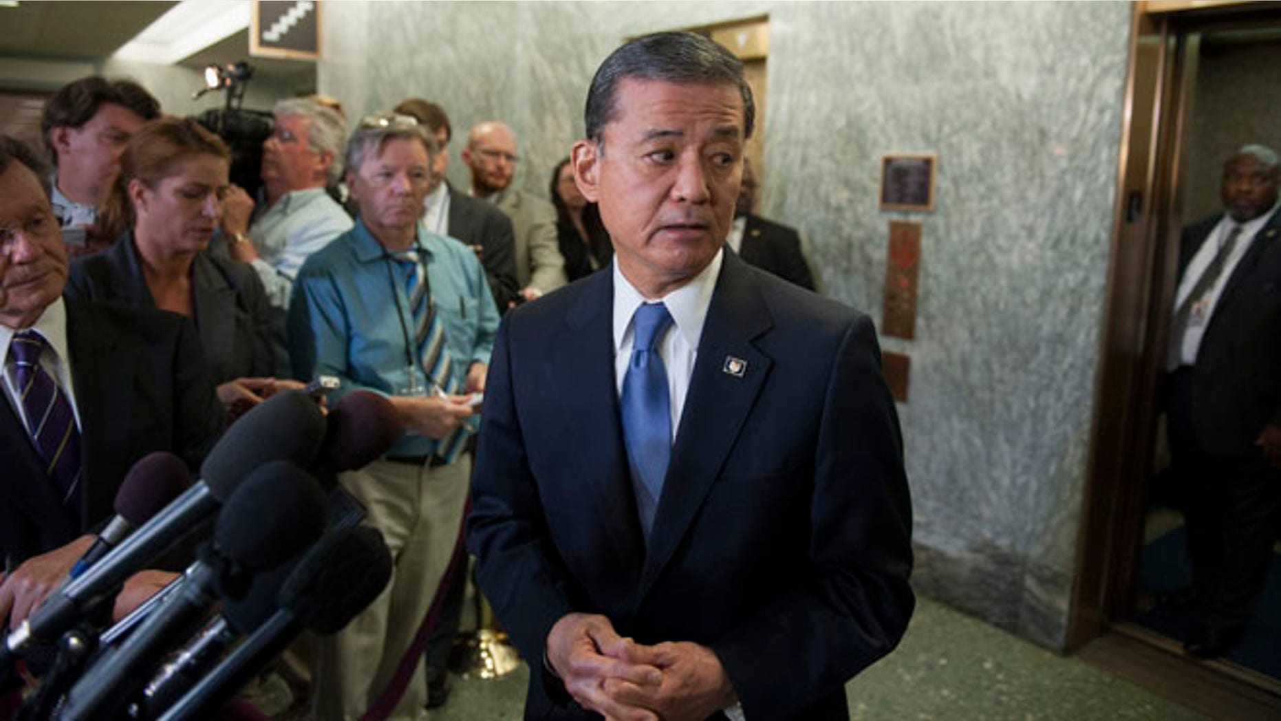 Veterans Affairs Secretary Eric Shinseki on Capitol Hill in Washington, Thursday, May 15, 2014.
