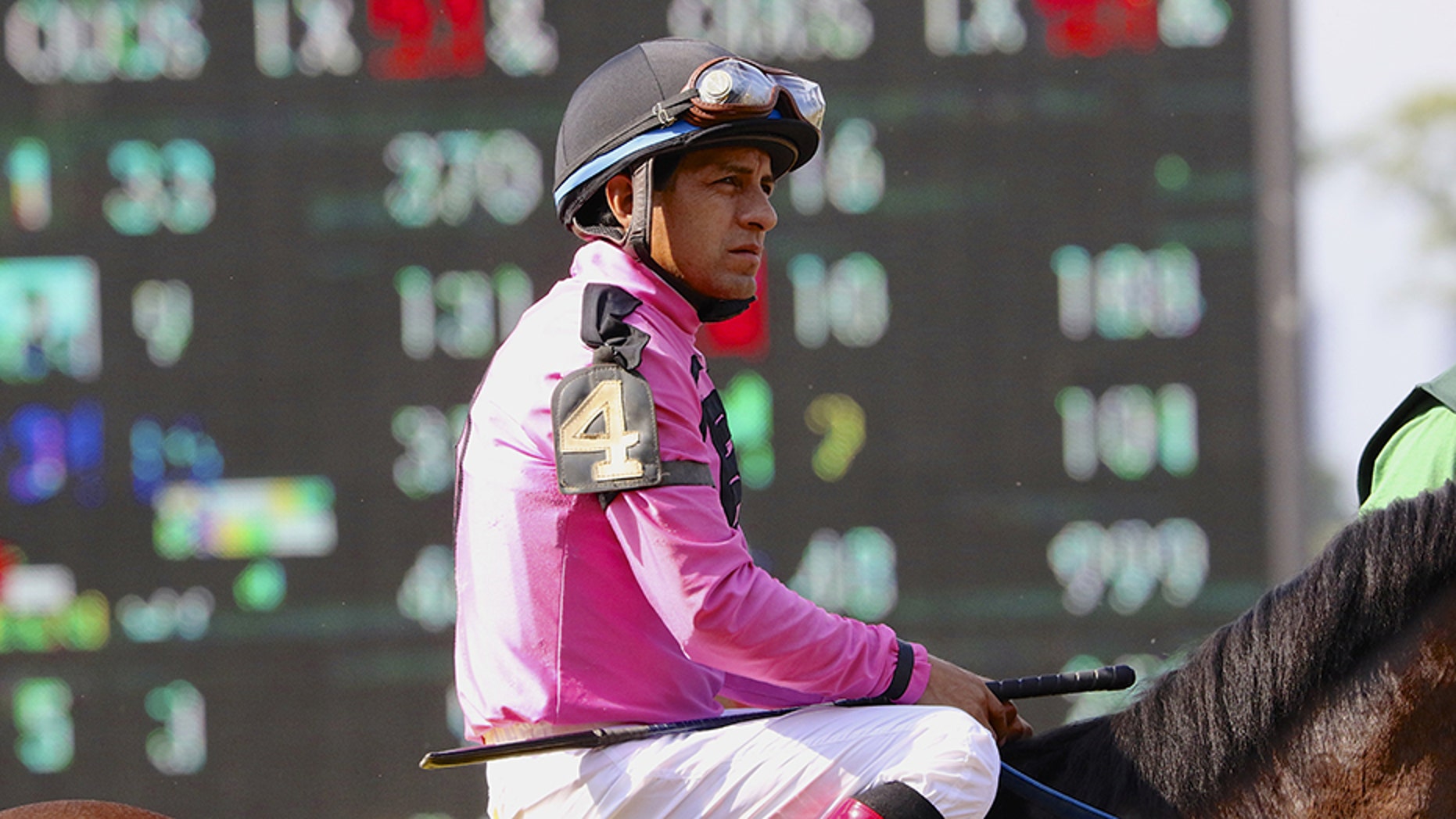 Victor Espinoza suffered a serious injury falling off a horse.