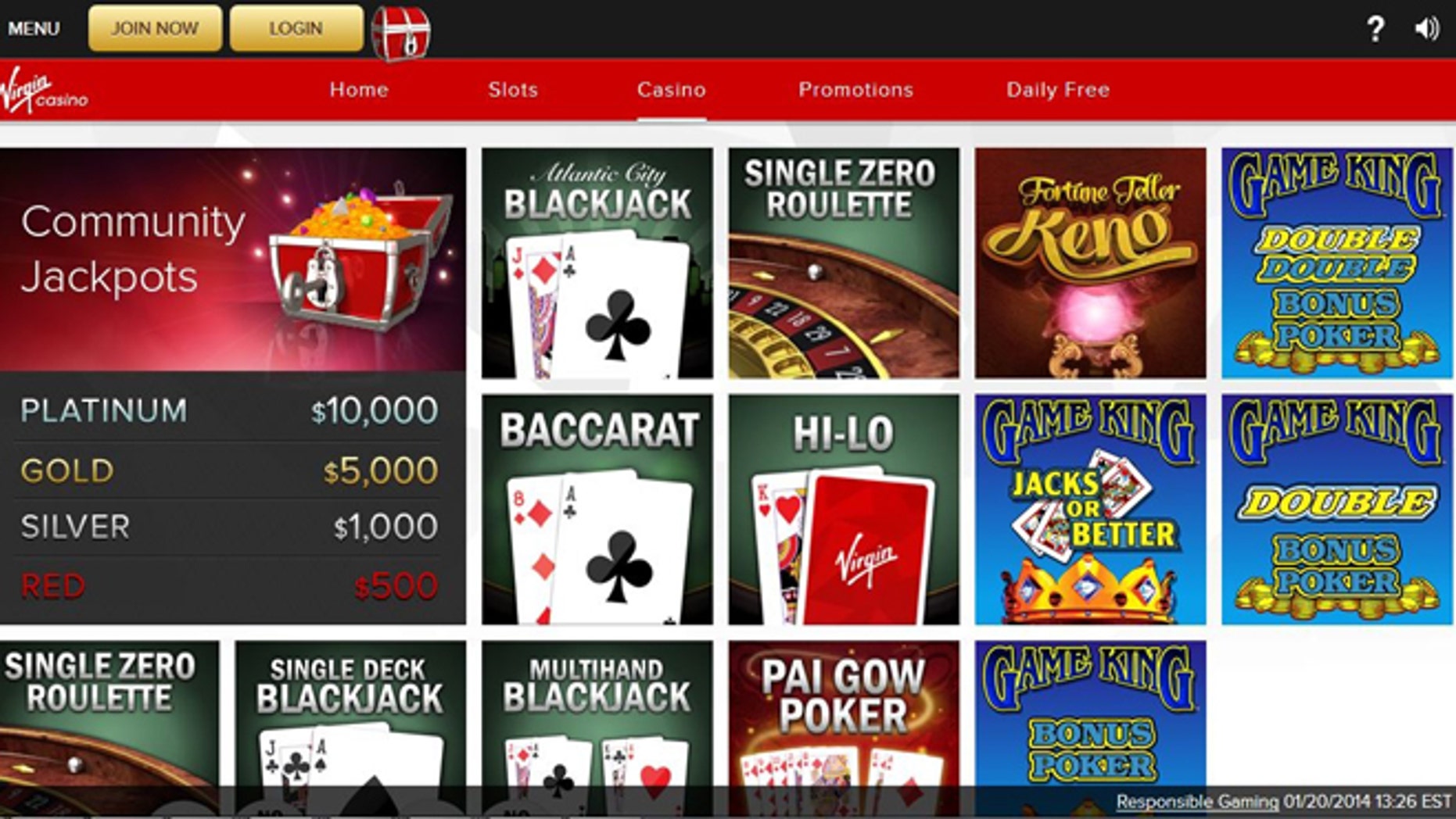 Virgin Casino download the new version for ios