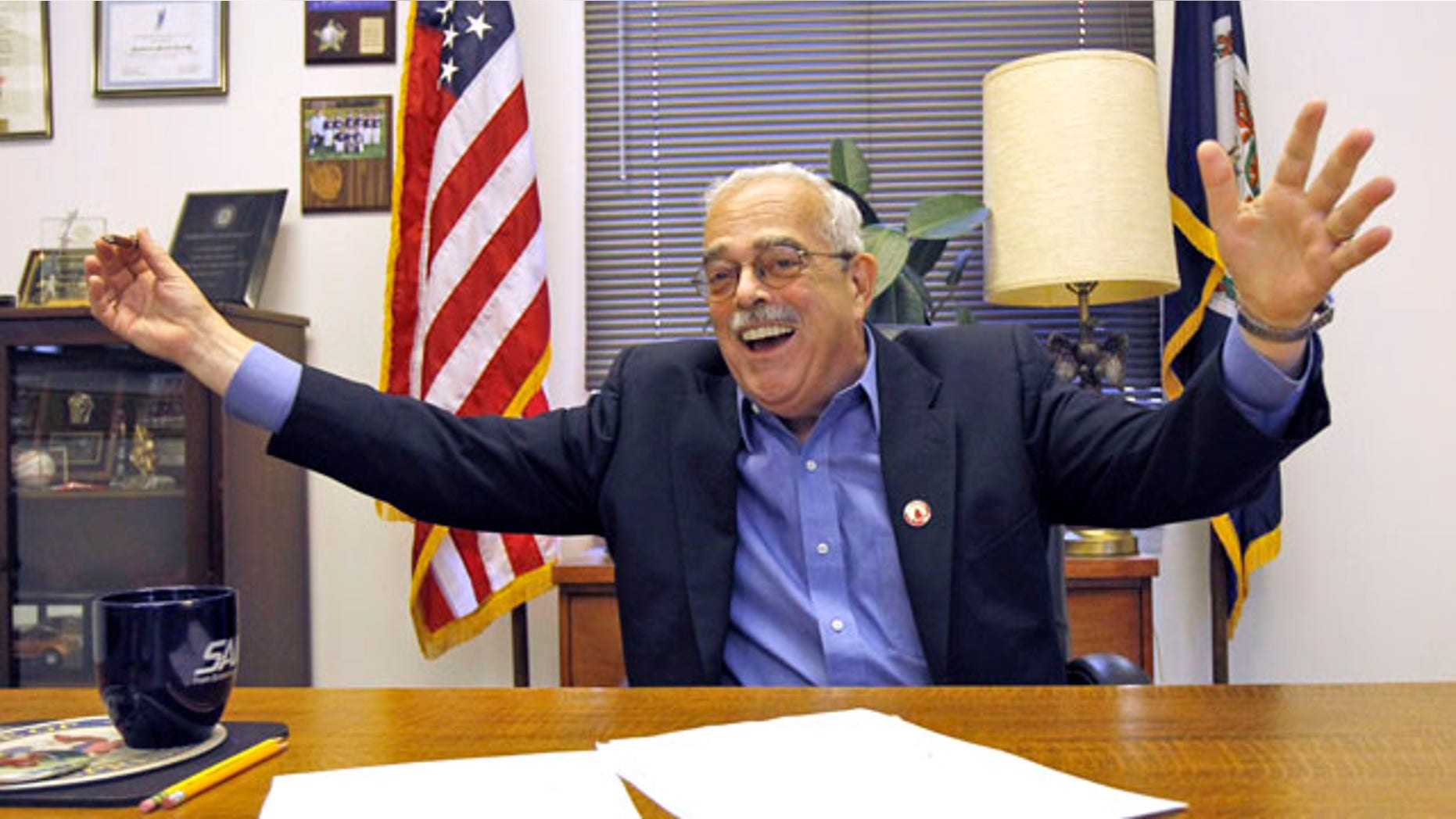 Nov. 9: Rep. Gerry Connolly, D-Va., talks about winning his undecided re-election, at his office in Annandale, Va. A spokesman says he was released from a hospital the previous day after undergoing treatment for a blood clot.