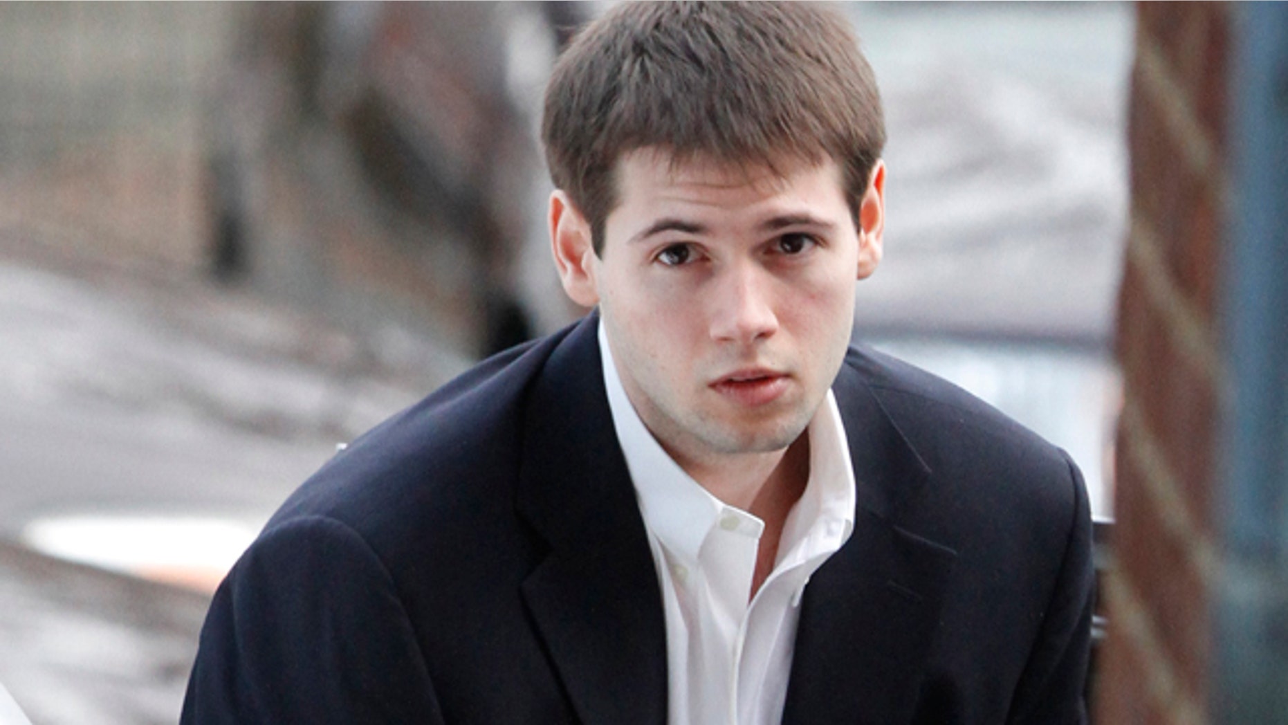 Feb. 8: George Huguely V, arrives at the Charlottesville Circuit courthouse for the start of his trial.