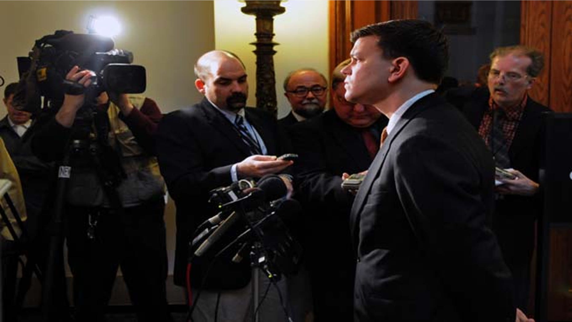 In this March 15, 2010, file photo Minnesota Rep. Ryan Winkler, D-Golden Valley, talks to the press in St Paul, Minn. Winkler apologized swiftly Tuesday, June 25, 2013, for a tweet he sent that referred to Supreme Court Justice Clarence Thomas as “Uncle Thomas” following a major ruling on the nation's landmark voting rights law.