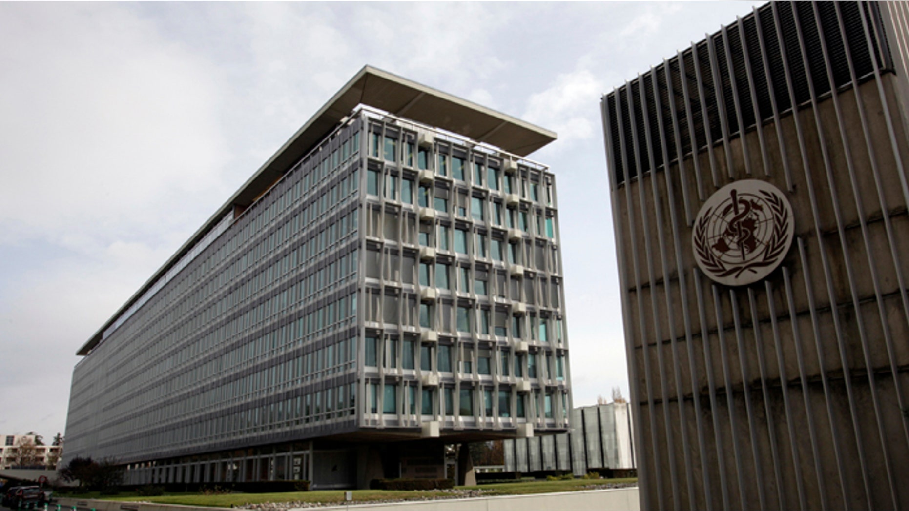 The World Health Organization (WHO) headquarters is seen in Geneva.