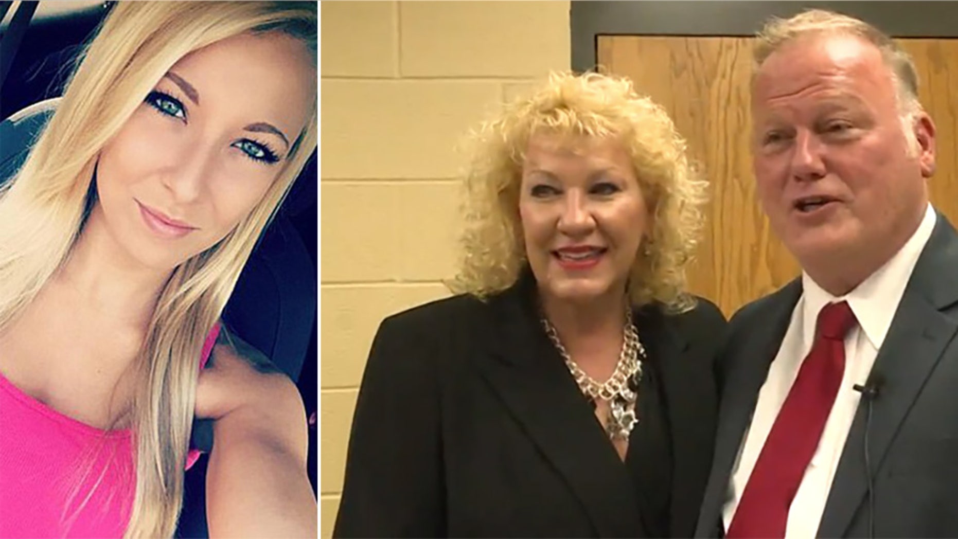 Rebecca Johnson, right, the widow of Kentucky State Rep. Dan Johnson, announced she will be running for his seat. The lawmaker committed suicide Wednesday following sexual assault allegations from Maranda Richmond, left.