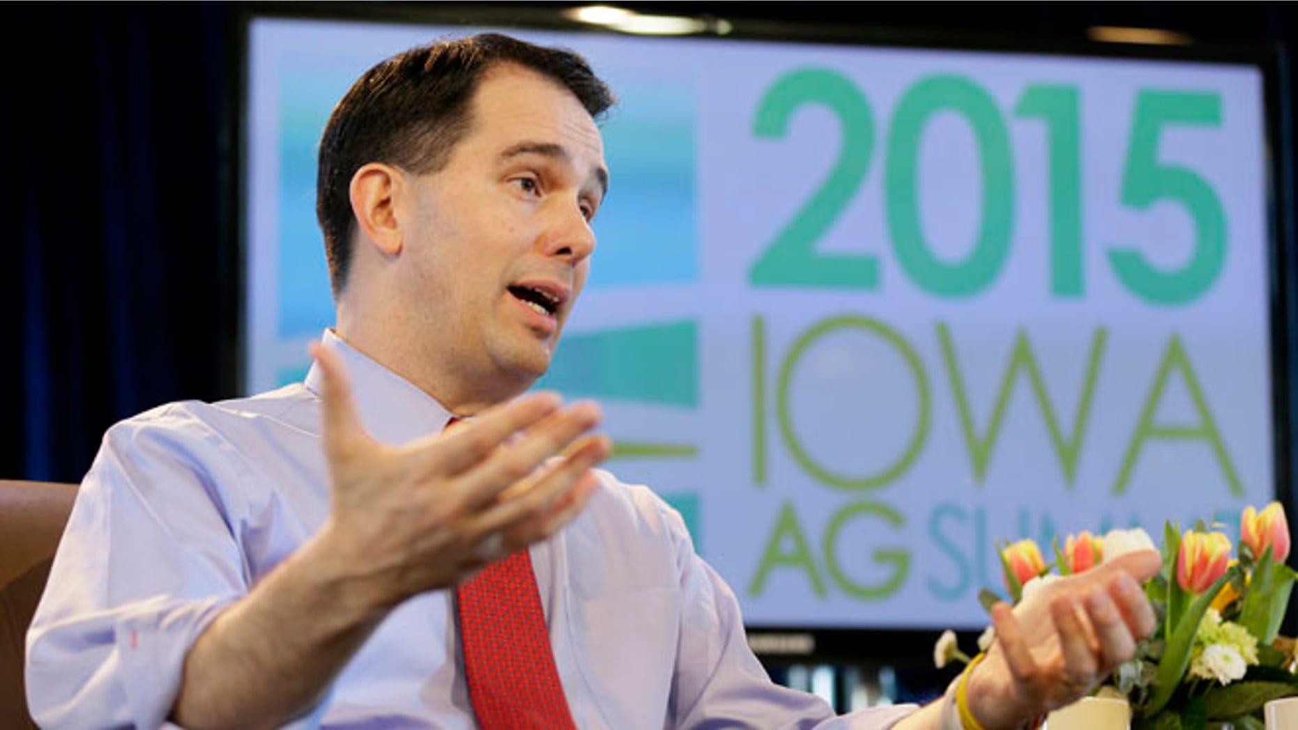 March 7, 2015: Wisconsin Gov. Scott Walker at the Iowa Agriculture Summit, Des Moines, Iowa.
