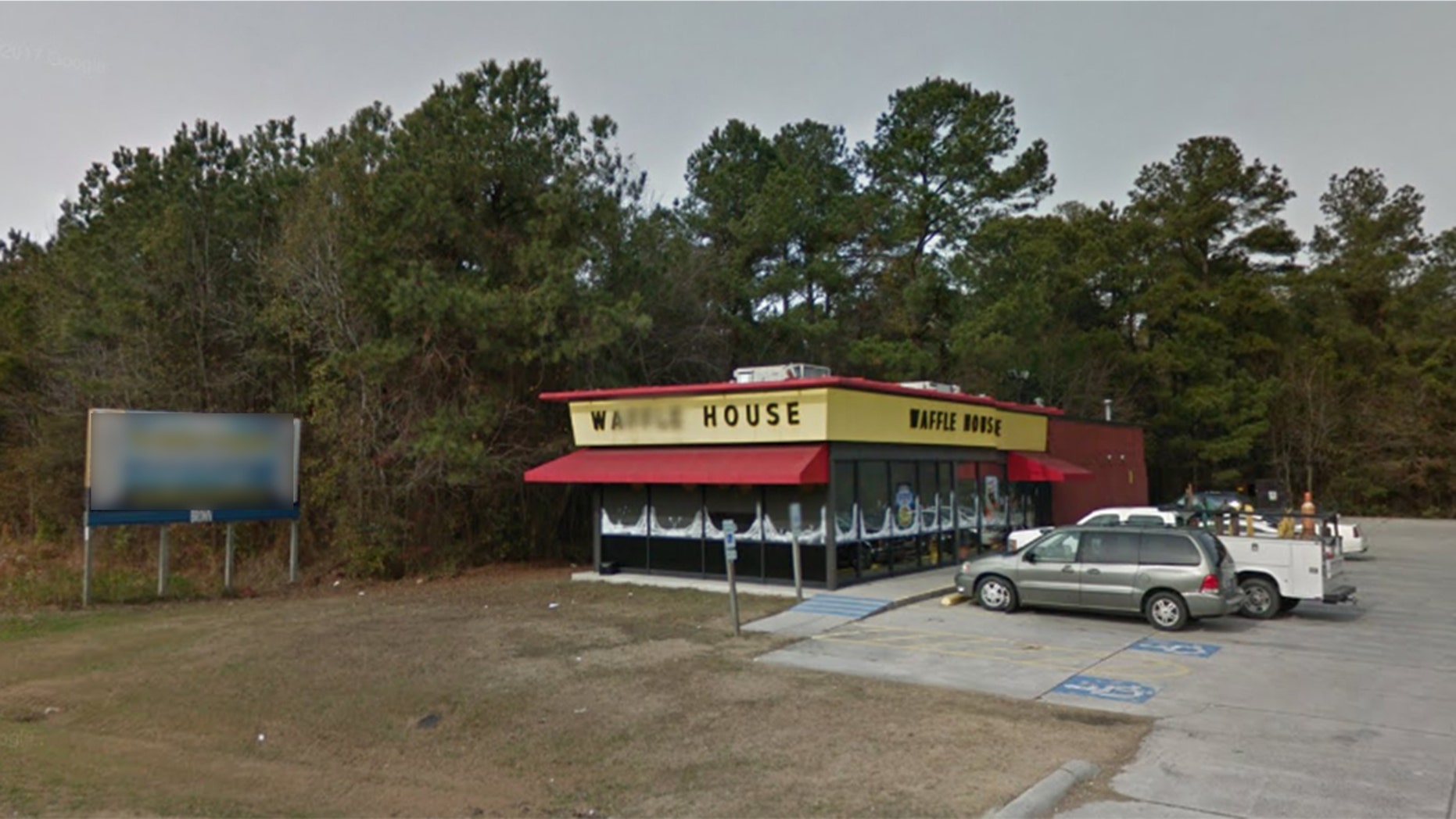 A video showing a North Carolina police officer choking a black man at a Warsaw Waffle House has gone viral on social media.