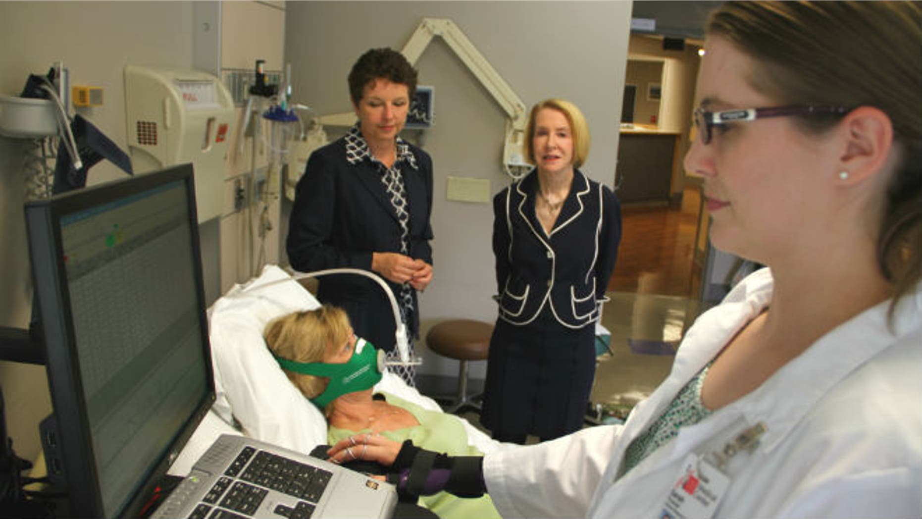 During the study, researchers measured participants' resting metabolic rate. Image courtesy of The Ohio State University Wexner Medical Center.