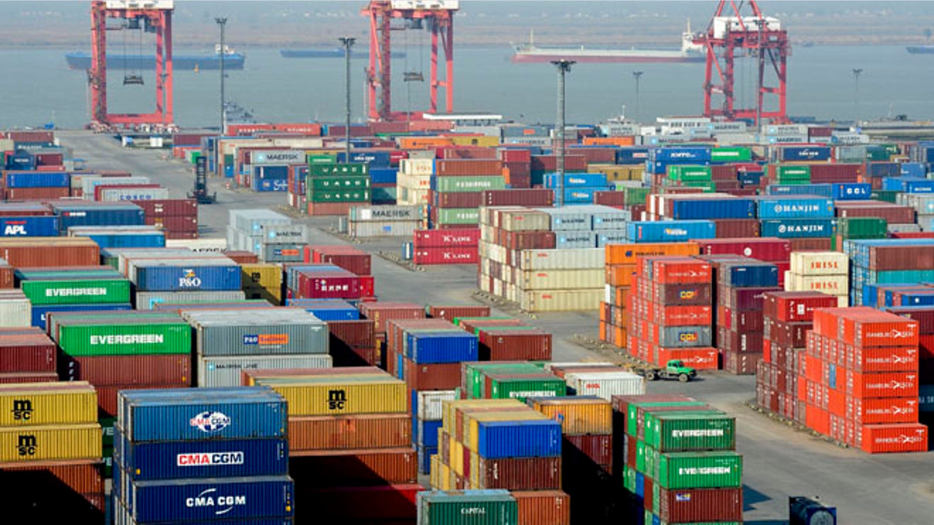 Dec. 10, 2011: A truck leaves a port in Nanjing in east China's Jiangsu province in this file photo.