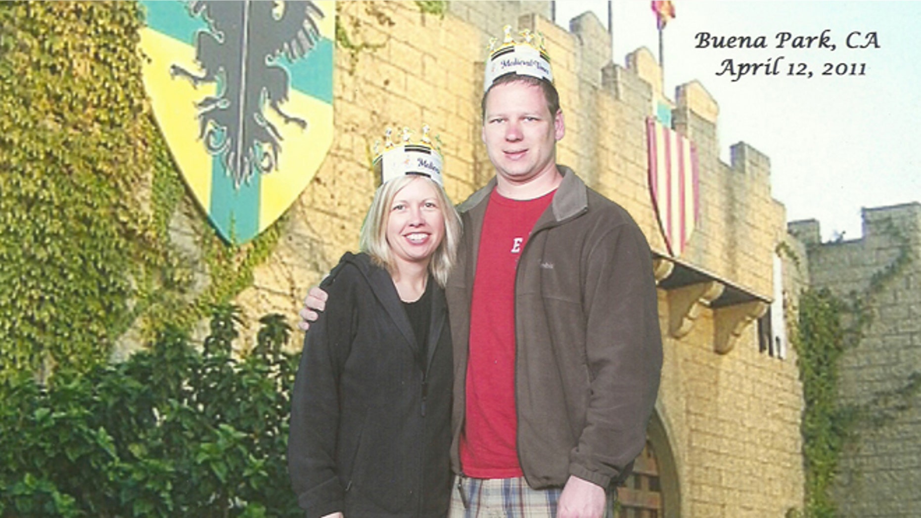 Dustin Wiseman and his wife Melissa moments before the alleged incident.