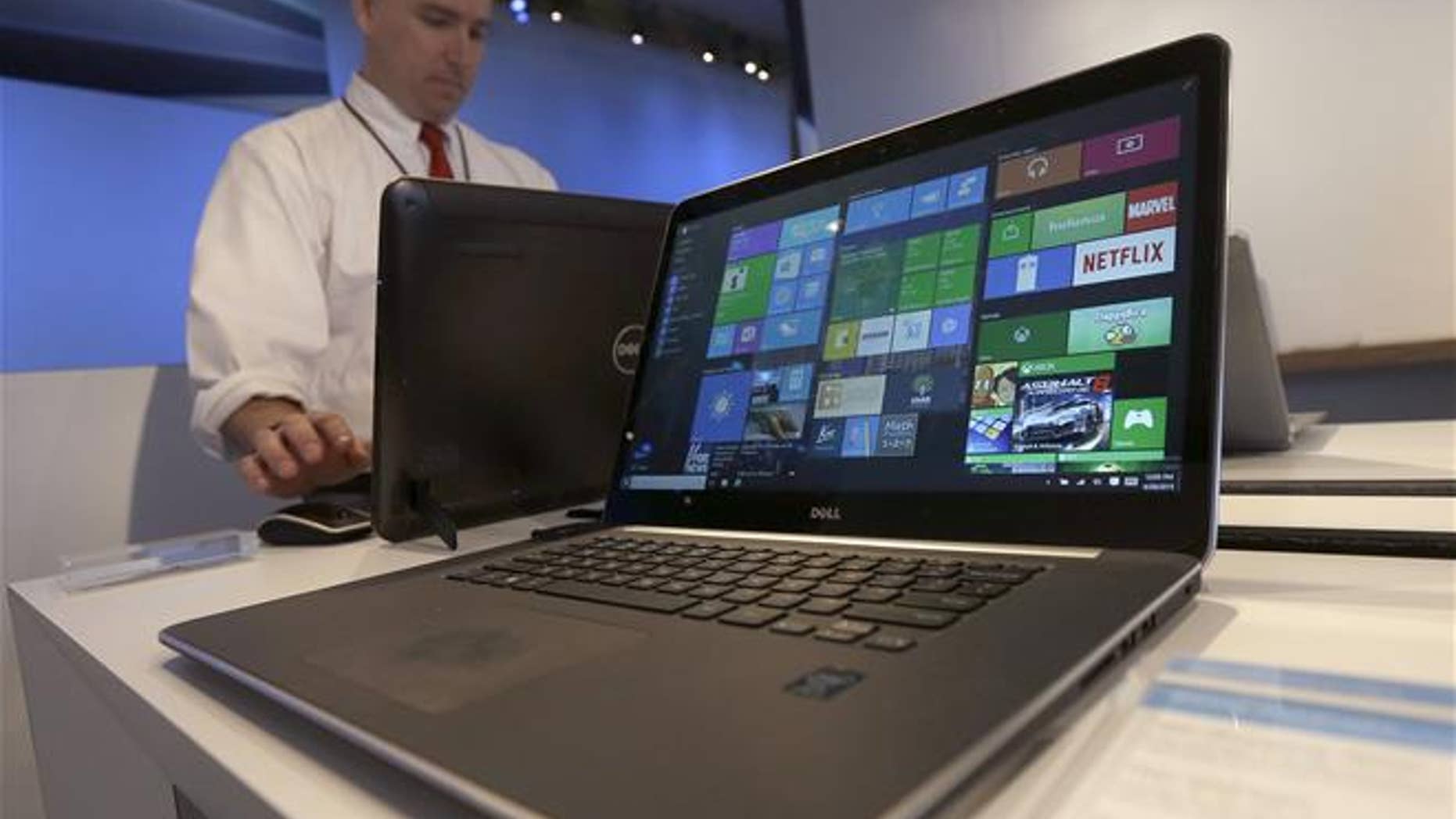 A laptop running Windows 10.