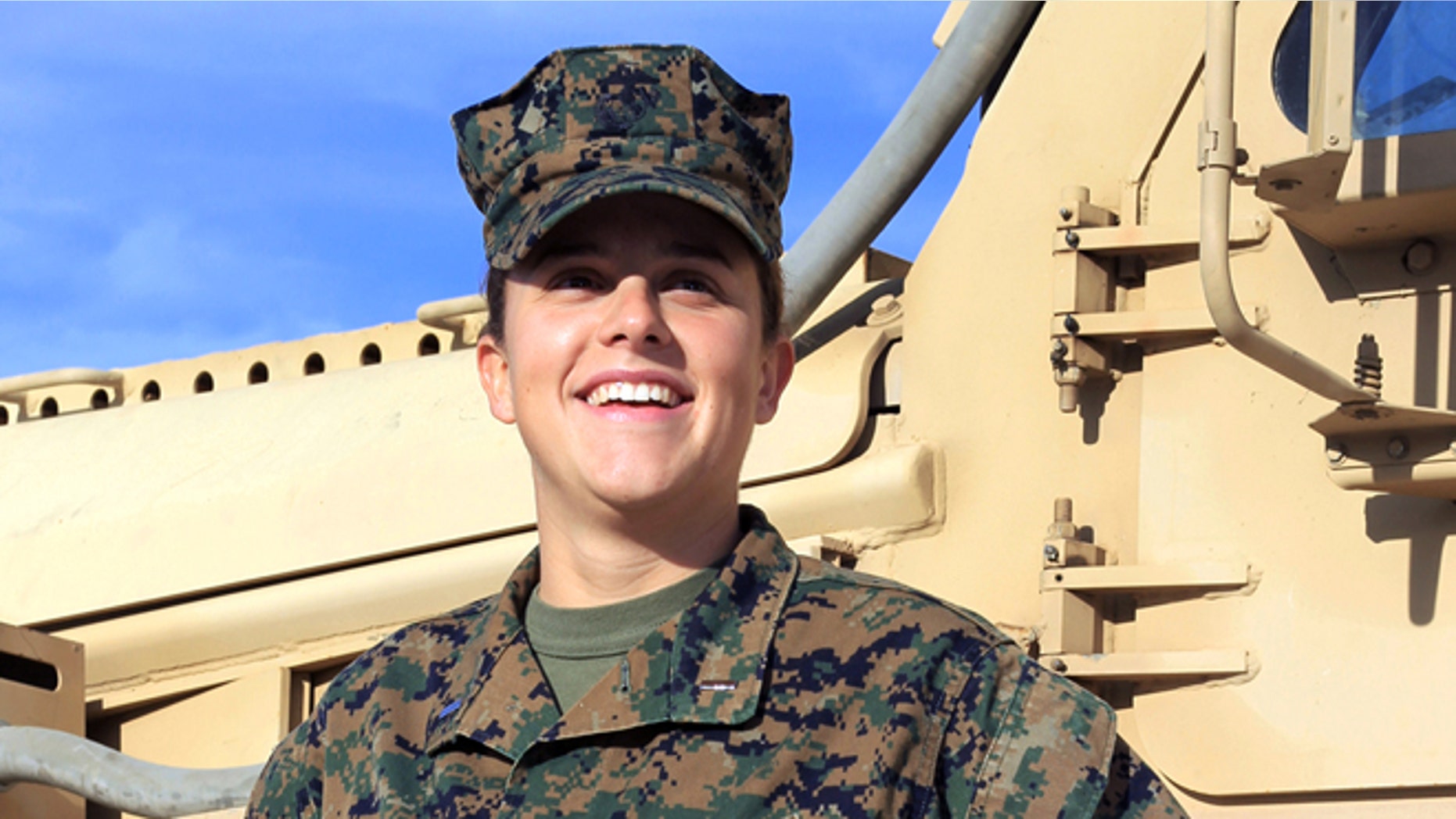 FILE: Nov. 29, 2012: Lt. Brandy Soublet on the Marine base 29 Palms in Southern California. Image provided by the United States Marine Corps.