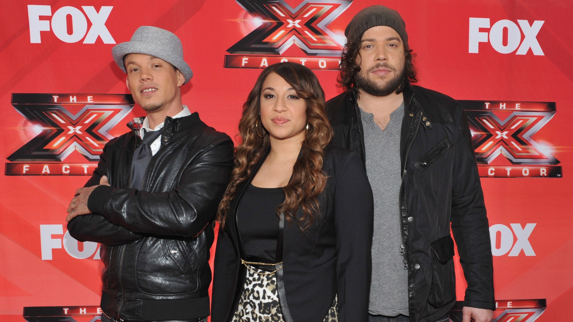 LOS ANGELES, CA - DECEMBER 19: (L-R) Contestants Chris Rene, Melanie Amaro and Josh Krajcik attend "The X Factor" Press Conference at CBS Televison City on December 19, 2011 in Los Angeles, California. (Photo by Mark Davis/Getty Images)