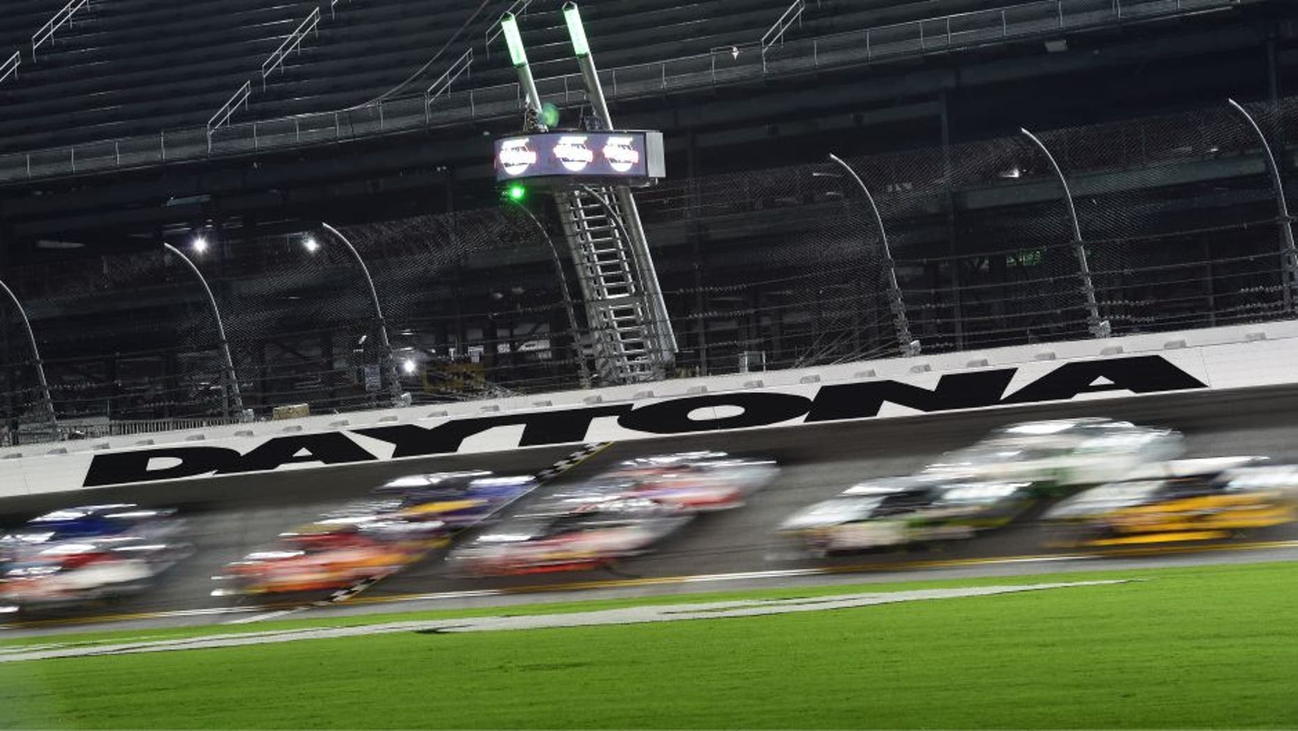 Drivers race during the NASCAR XFINITY Series Subway Firecracker 250 Powered By Coca-Cola at Daytona International Speedway on July 4, 2015 in Daytona Beach, Florida.