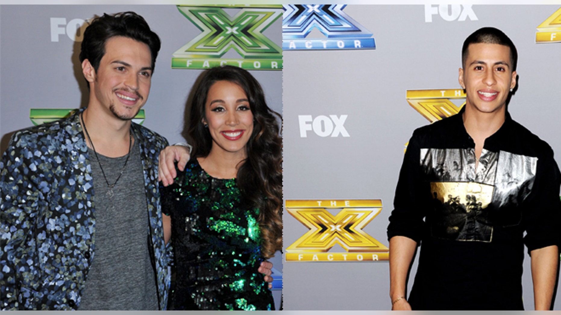 Alex and Sierra (left) won X Factor season 3 and Carlito Olivero (right) came in third. Getty Images