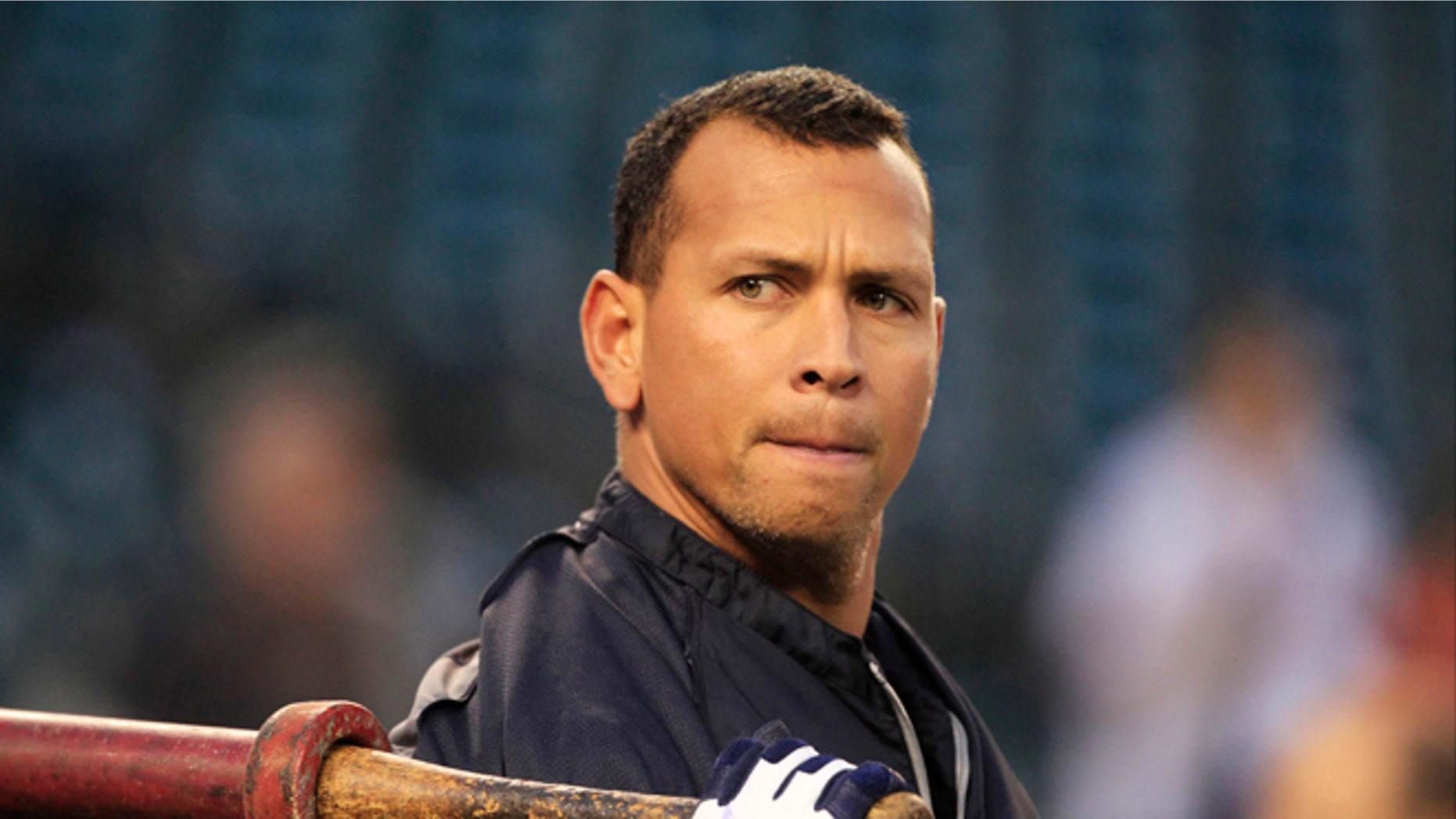 In this Wednesday, Oct. 17, 2012 photo, New York Yankees' Alex Rodriguez takes batting practice before Game 4 of the American League championship series against the Detroit Tigers, in Detroit. The New York Yankees said Monday, Dec. 3, 2012, Rodriguez will have surgery on his left hip and will miss the start of the season and possibly the entire first half. (AP Photo/Carlos Osorio)