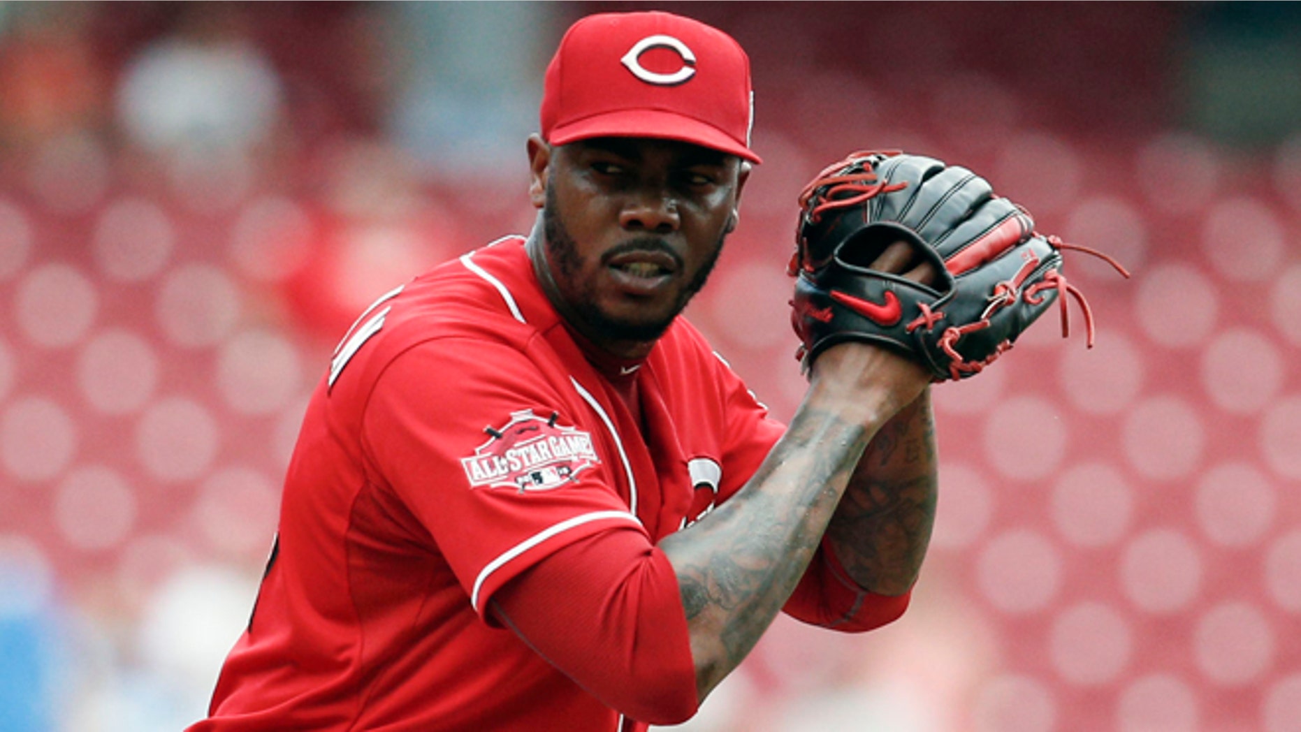 Cincinnati Reds relief pitcher Aroldis Chapman on Monday, Sept. 7, 2015.