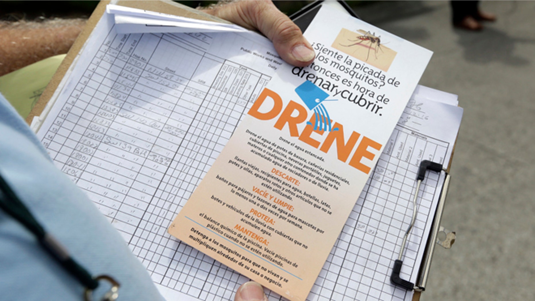 Pamphlet with instructions on how to keep away mosquitoes.