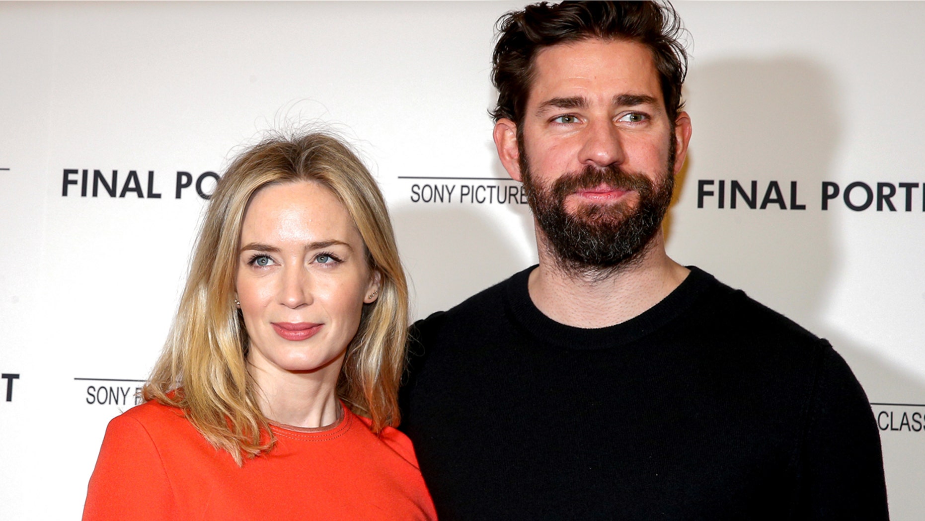 Actors Emily Blunt and John Krasinski arrive for a special screening of 'Final Portrait' in New York, U.S., March 22, 2018.