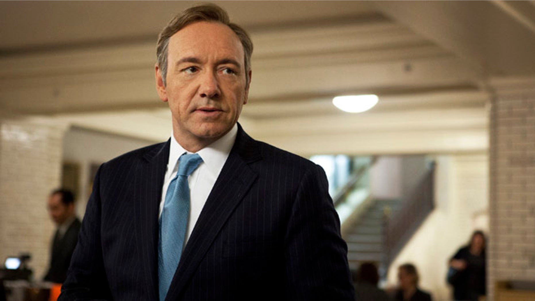 Kevin Spacey as U.S. Congressman Frank Underwood in a scene from the Netflix original series 'House of Cards.'