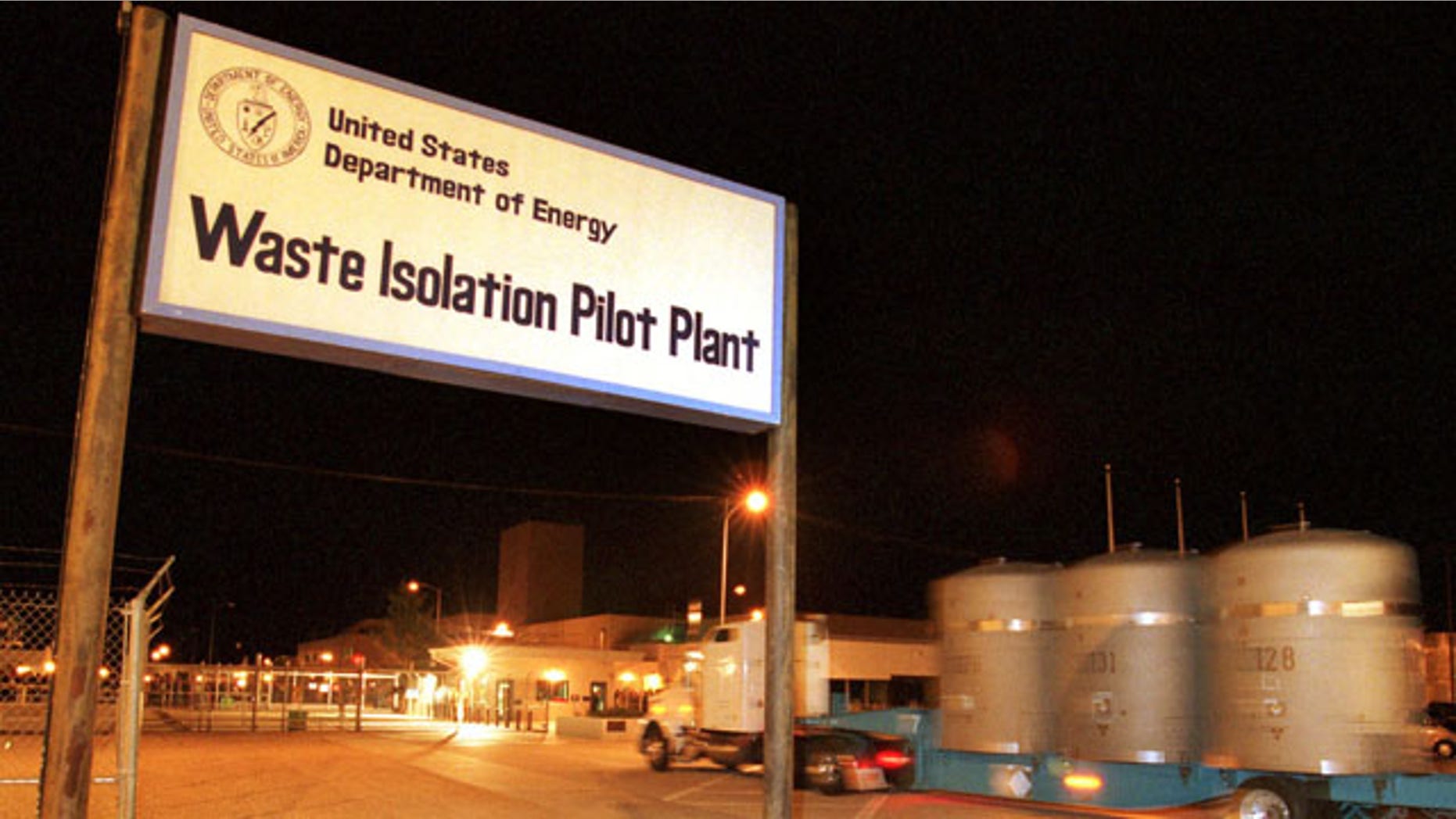 FILE - The first load of nuclear waste arrives in this March 26, 1999 file photo, at the Waste Isolation Pilot Plant (WIPP) site in Carlsbad, N.M., from Los Alamos National Labs. (AP)