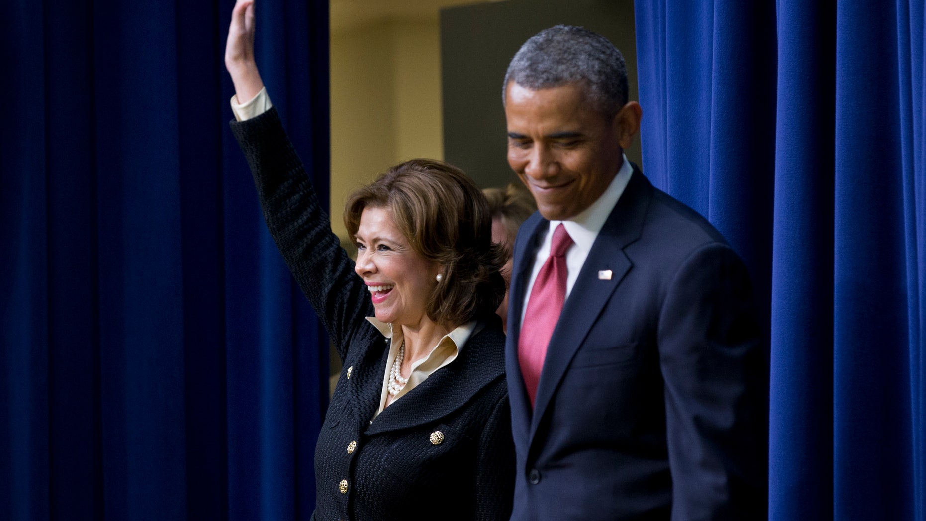 Maria Contreras-Sweet on the White House complex in Washington, Wednesday, Jan. 15, 2014.