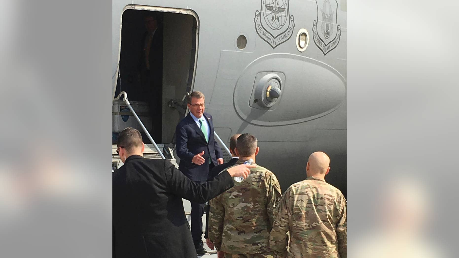 Defense Secretary Ash Carter in Baghdad on Saturday.