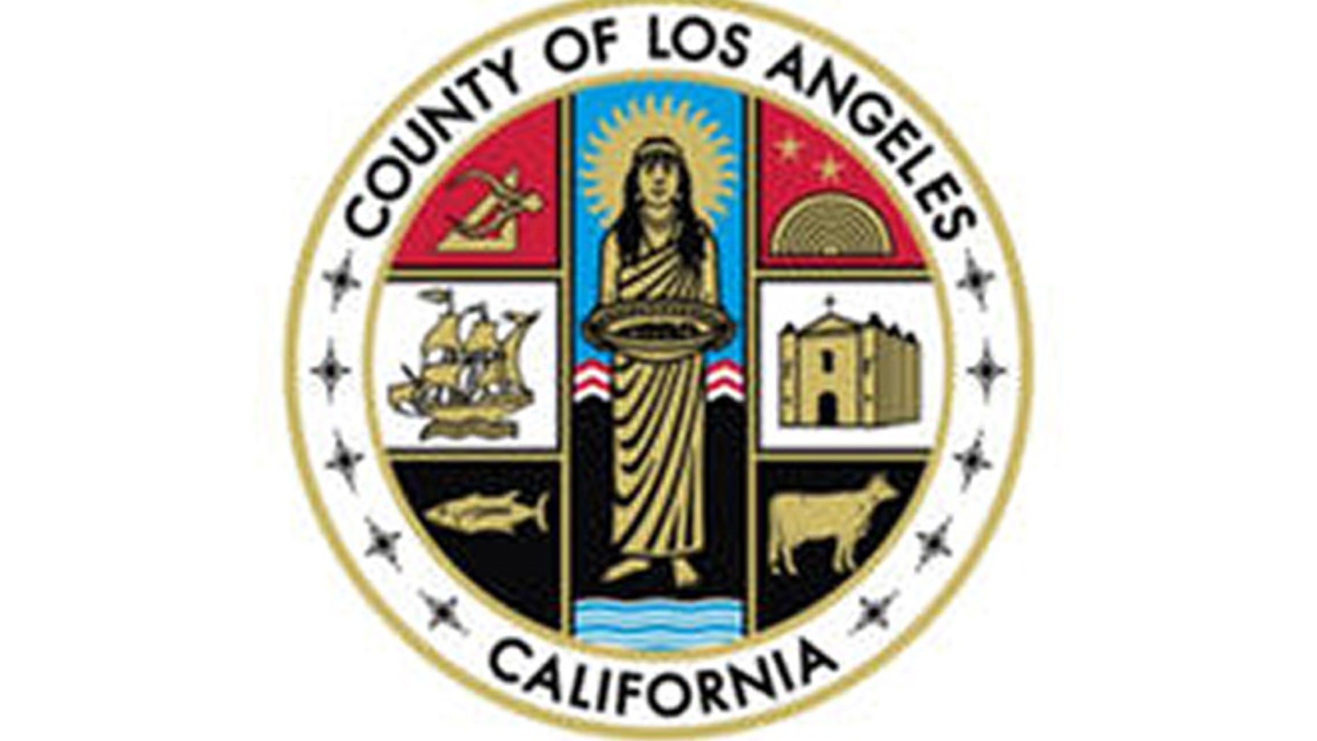 The seal of Los Angeles County is shown (U.S. District Court via AP)