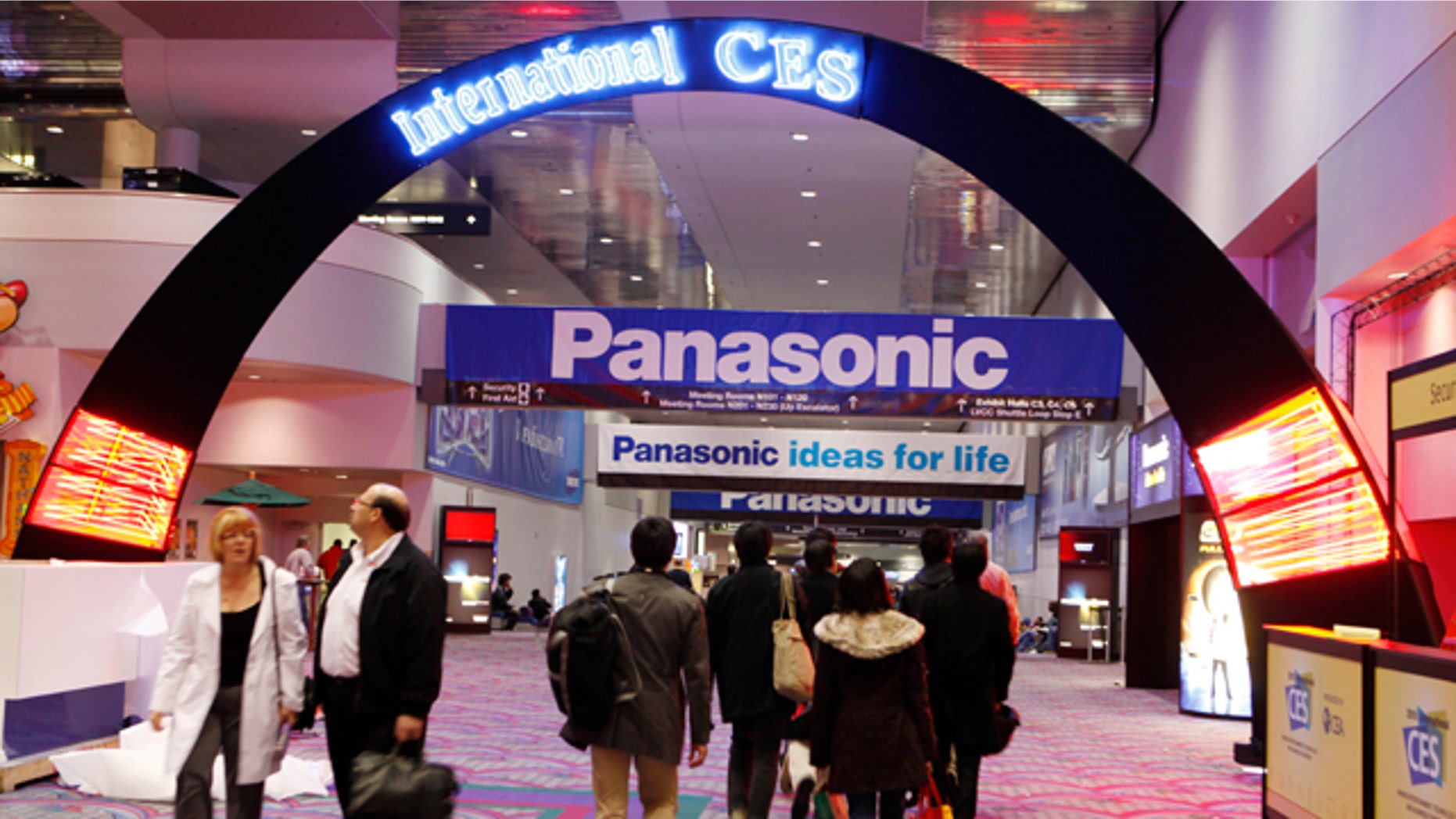 Jan. 4, 2010: People walk inside the International Consumer Electronics Show (CES) in Las Vegas.