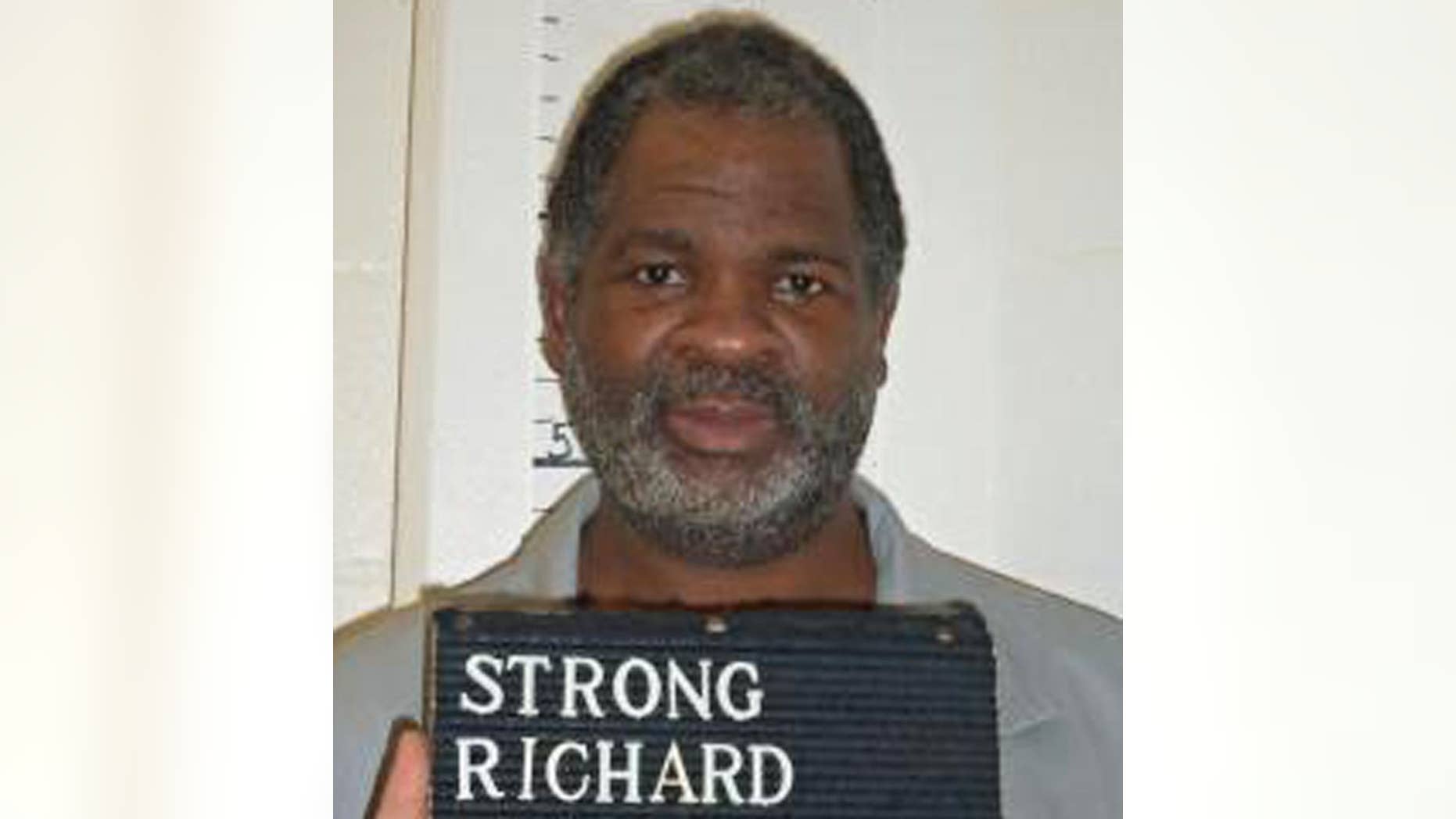 This Feb. 9, 2014 photo provided by the Missouri Department of Corrections shows Missouri death row inmate Richard Strong. Strong was convicted of fatally stabbing his girlfriend and her 2-year-old daughter 15 years ago in suburban St. Louis. (Missouri Department of Corrections via AP)