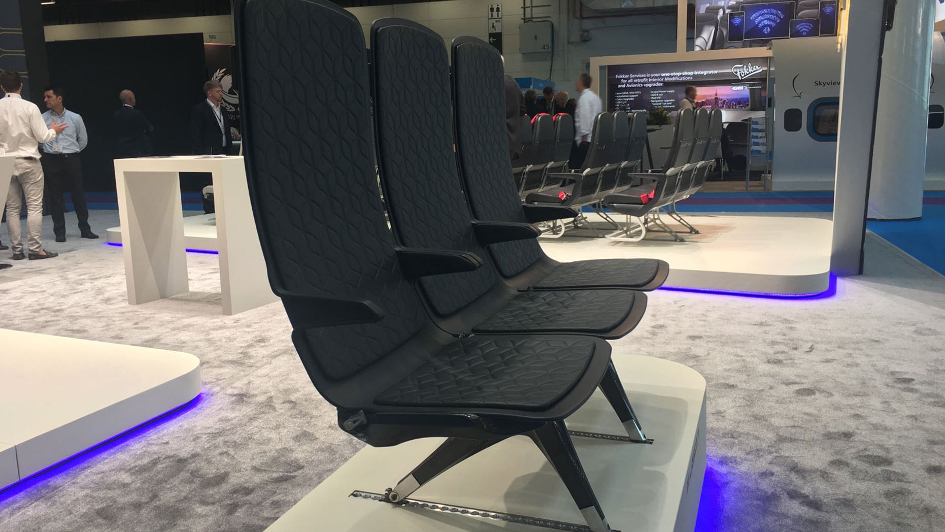 Vision 2030 seats are about half as thick as an aircraft meal tray.