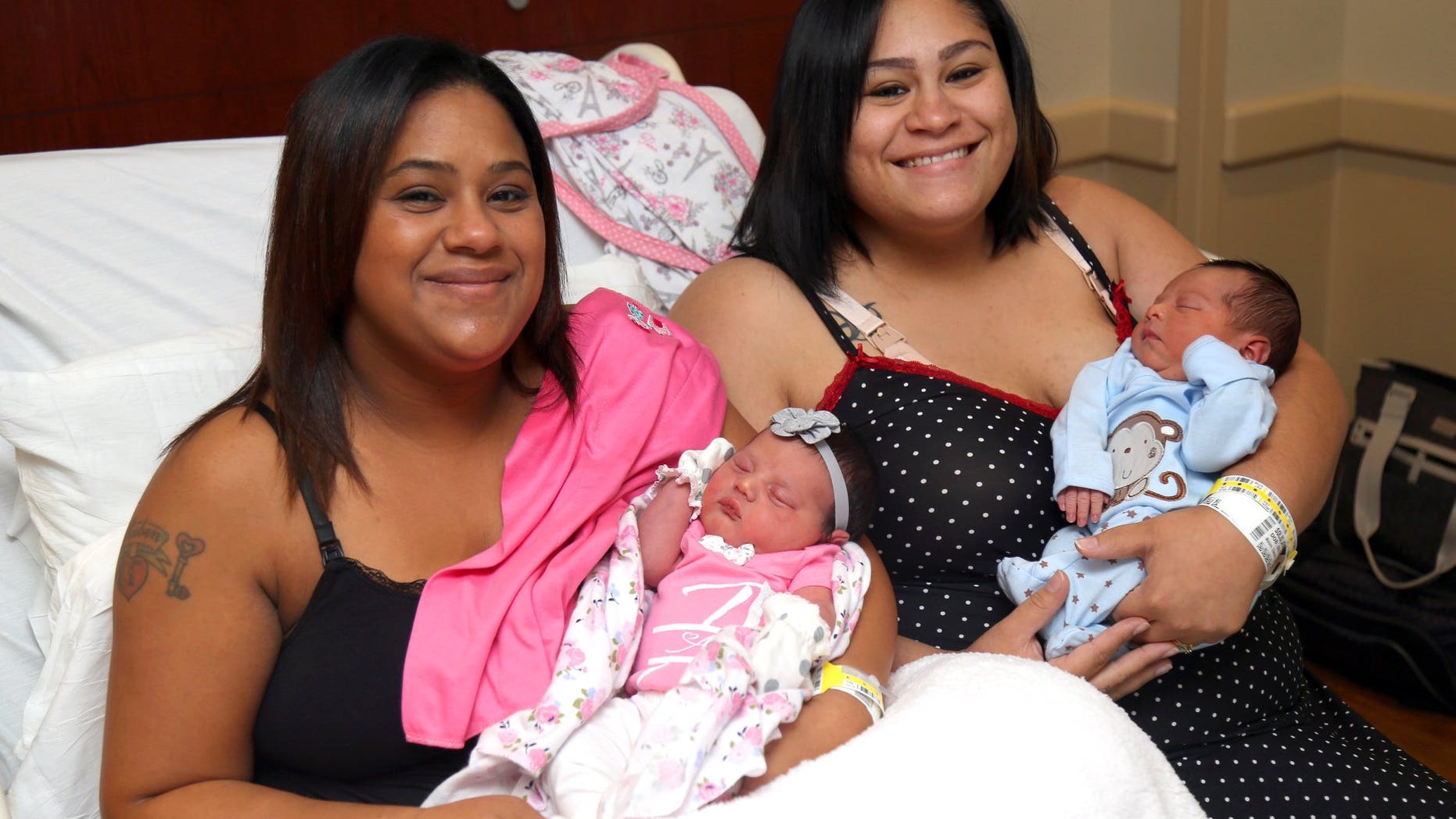 The hospital said the babies are "happy, healthy and doing well."