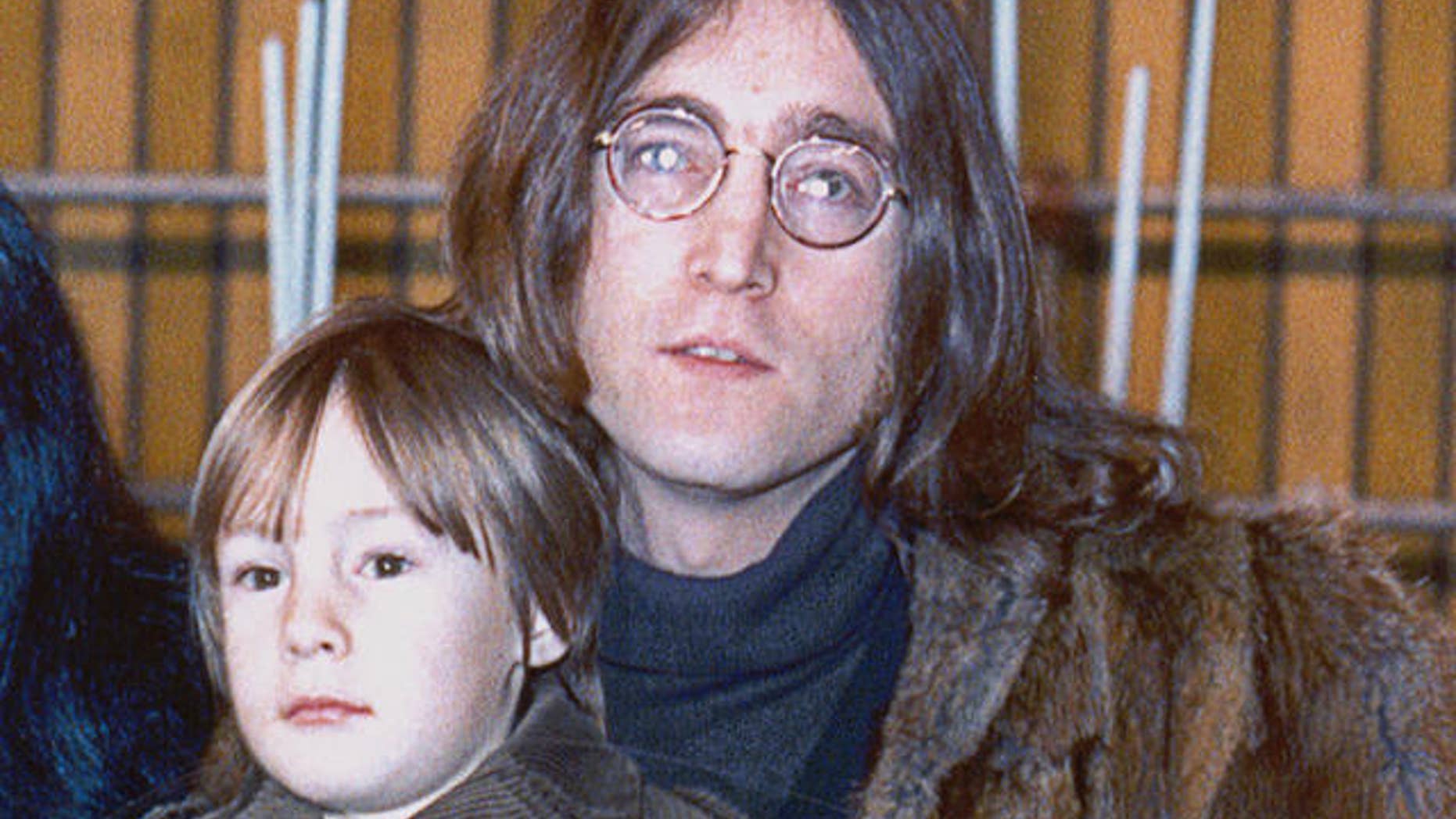 John and Julian Lennon in 1968. (AP)