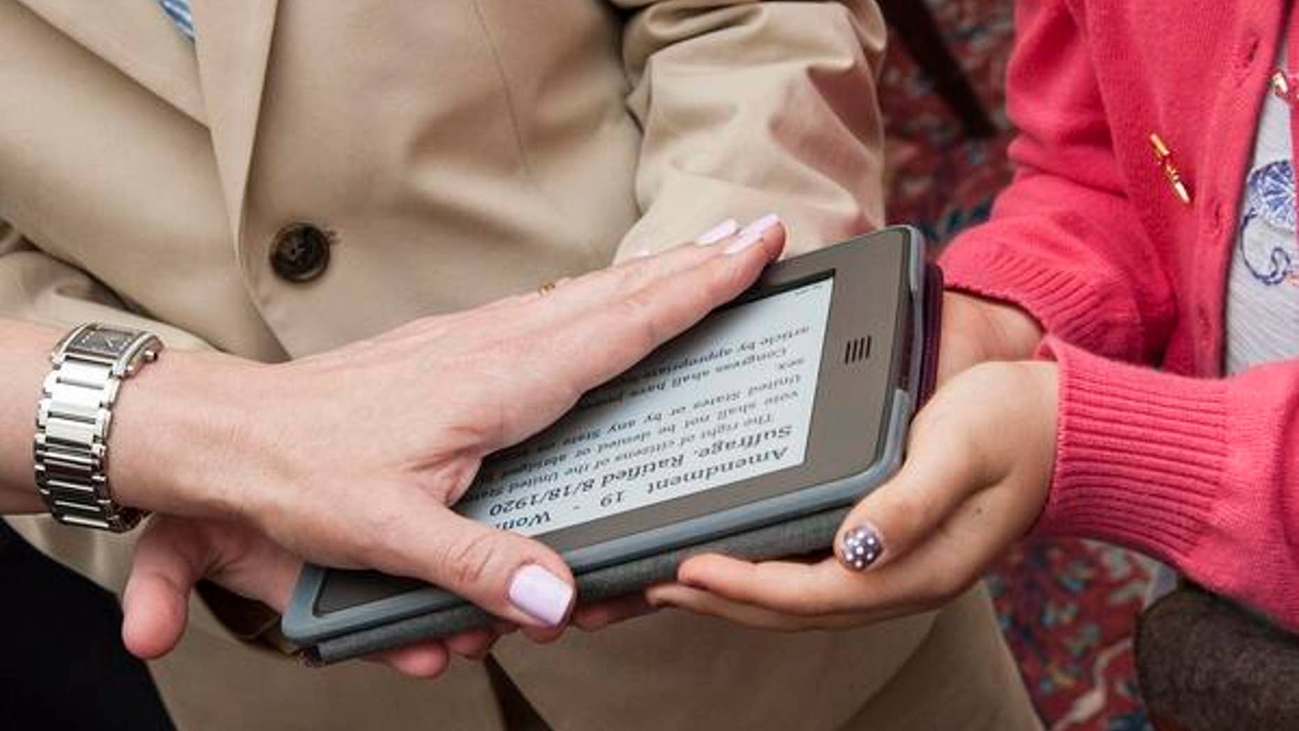 Suzi LeVine became the first U.S. ambassador to take an oath on an e-reader.