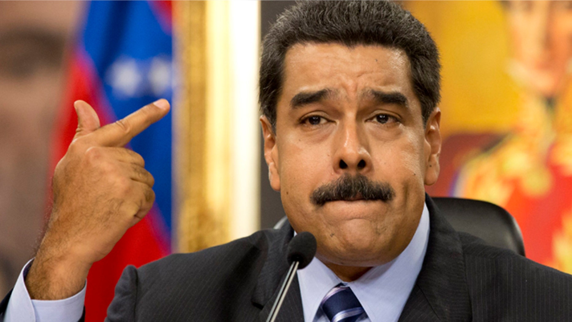 Venezuela's President Maduro at the Miraflores presidential palace in Caracas, Venezuela, Tuesday, May 17, 2016.