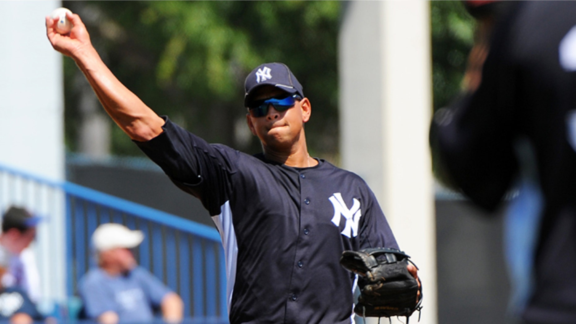 TAMPA, FL - APRIL 04: Infielder Alex Rodriguez #13 of the New York Yankees throws to first base against the New York Mets in a spring training game April 4, 2012 at George M. Steinbrenner Field in Tampa, Florida. (Photo by Al Messerschmidt/Getty Images)