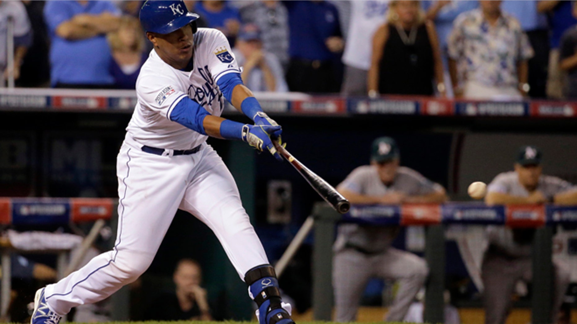 Kansas City Royals' Salvador Perez on Sept. 30, 2014, in Kansas City, Mo.