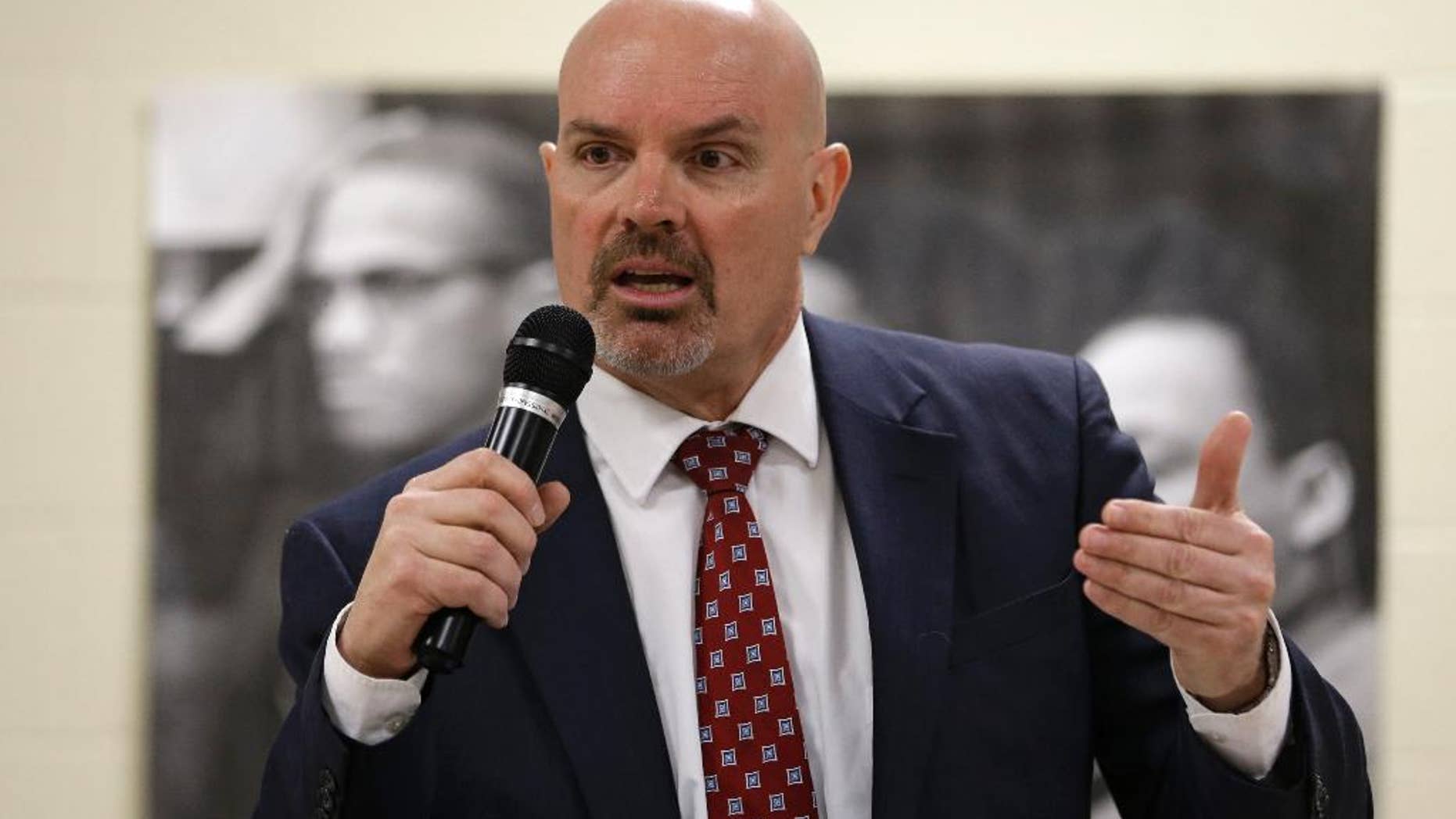 FILE - In this Feb. 11, 2016 file photo, Michael O'Malley speaks at a community forum at the Harvard Community Services Center in Cleveland. Cuyahoga County prosecutor O'Malley said Tuesday, Feb. 14, 2017 that more sexual assault cases are expected to be found as his office continues to review more than 1,900 cases categorized as inactive since 2012. O'Malley said Tuesday it's likely that hundreds of criminal charges from the cases prosecutors failed to enter into the Juvenile Court's tracking database and determine whether charges were warranted. (AP Photo/Tony Dejak, File)
