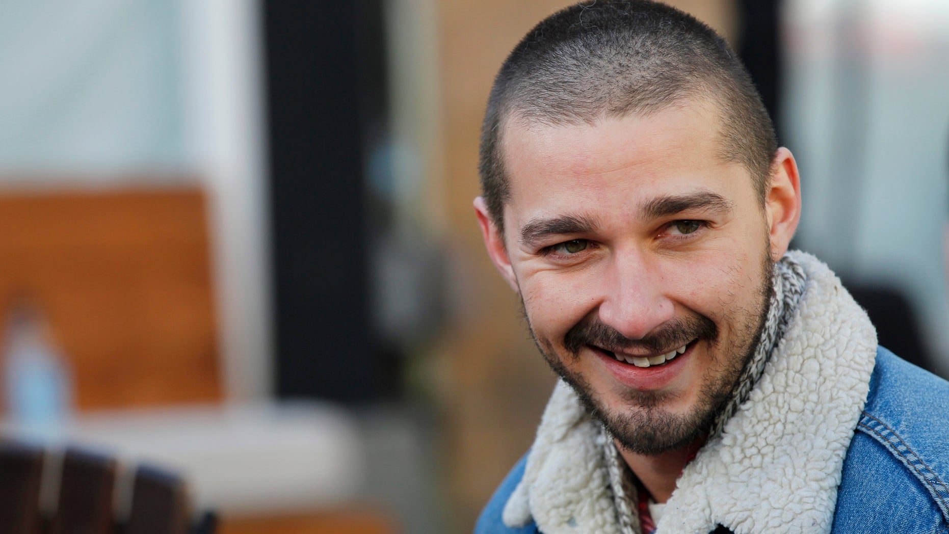Actor Shia LaBeouf from the movie "The Necessary Death of Charlie Countryman" smiles during the Sundance Film Festival in Park City, Utah January 22, 2013. REUTERS/Mario Anzuoni (UNITED STATES - Tags: ENTERTAINMENT HEADSHOT) - RTR3CTF5