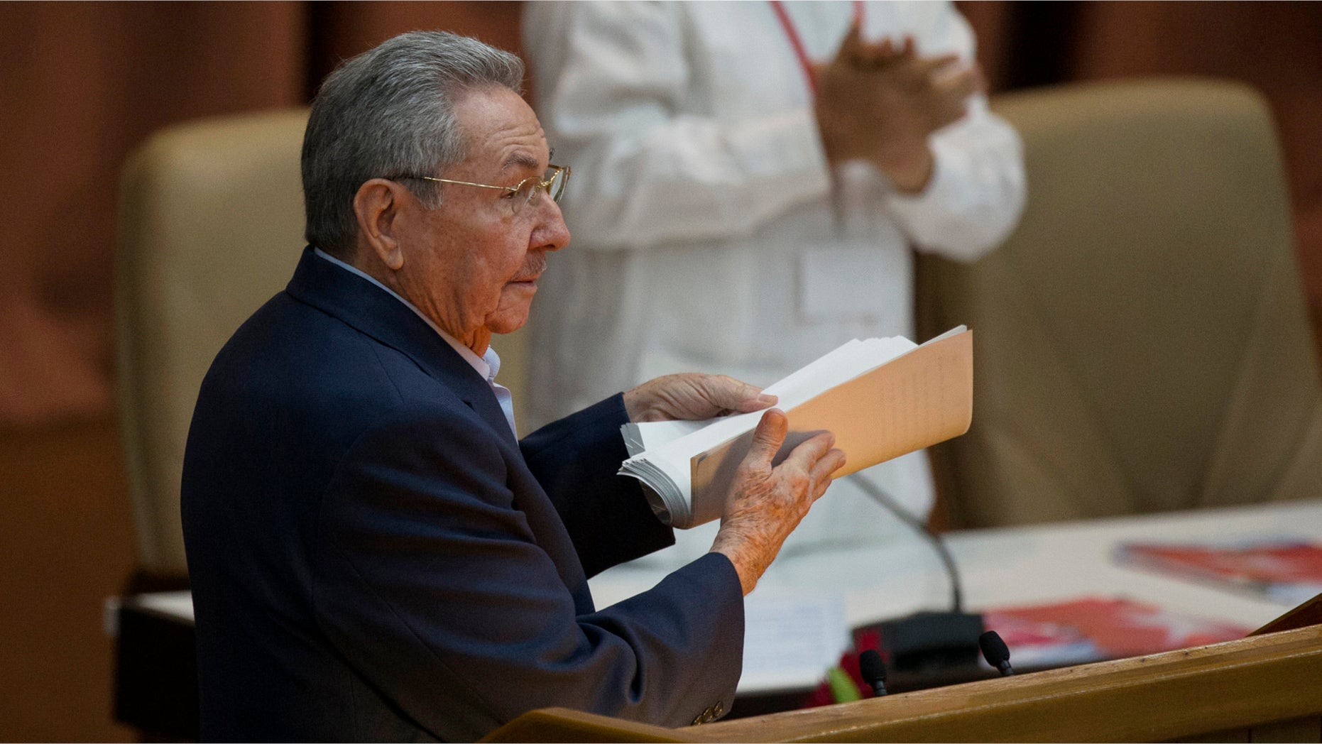 Cuba's President Raul Castro in Havana, Cuba, Saturday, April 16, 2016.