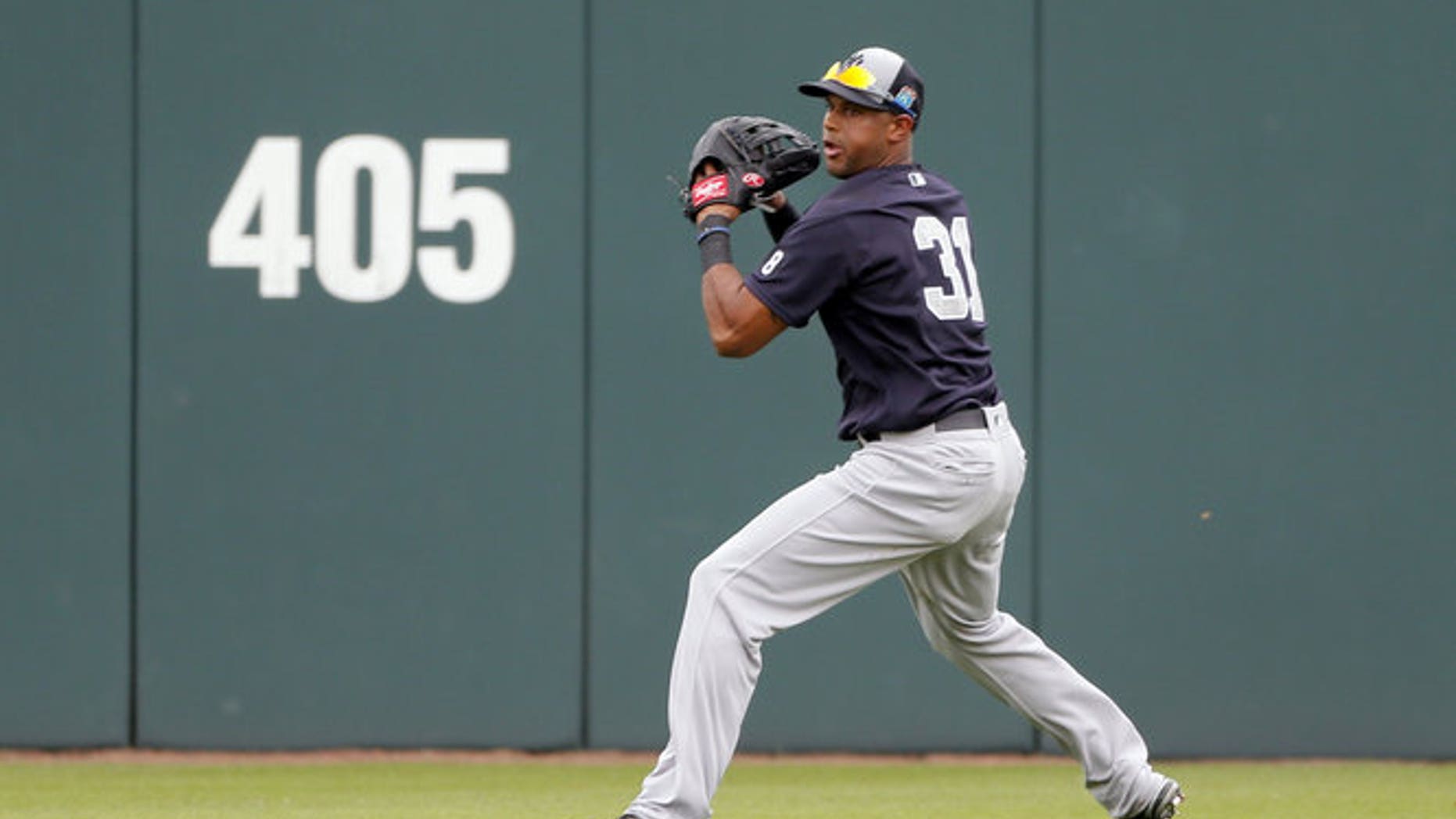 Aaron Hicks in March.